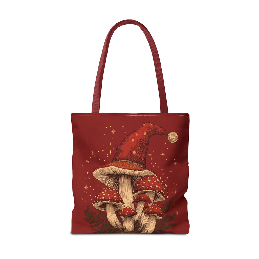 Whimsical Christmas Mushroom Tote Bag (AOP)