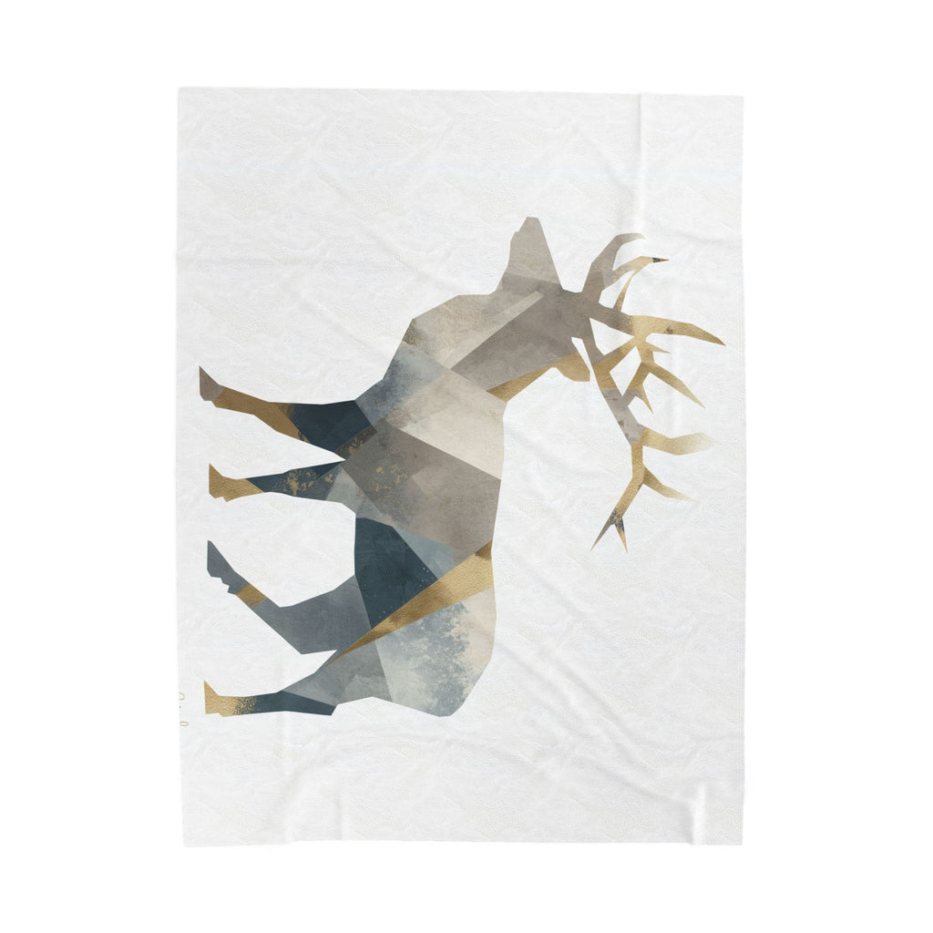 Geometric Elk Bedding, Abstract Wilderness, Modern Minimalist Design   |  Personalized & Custom Orders Availabl