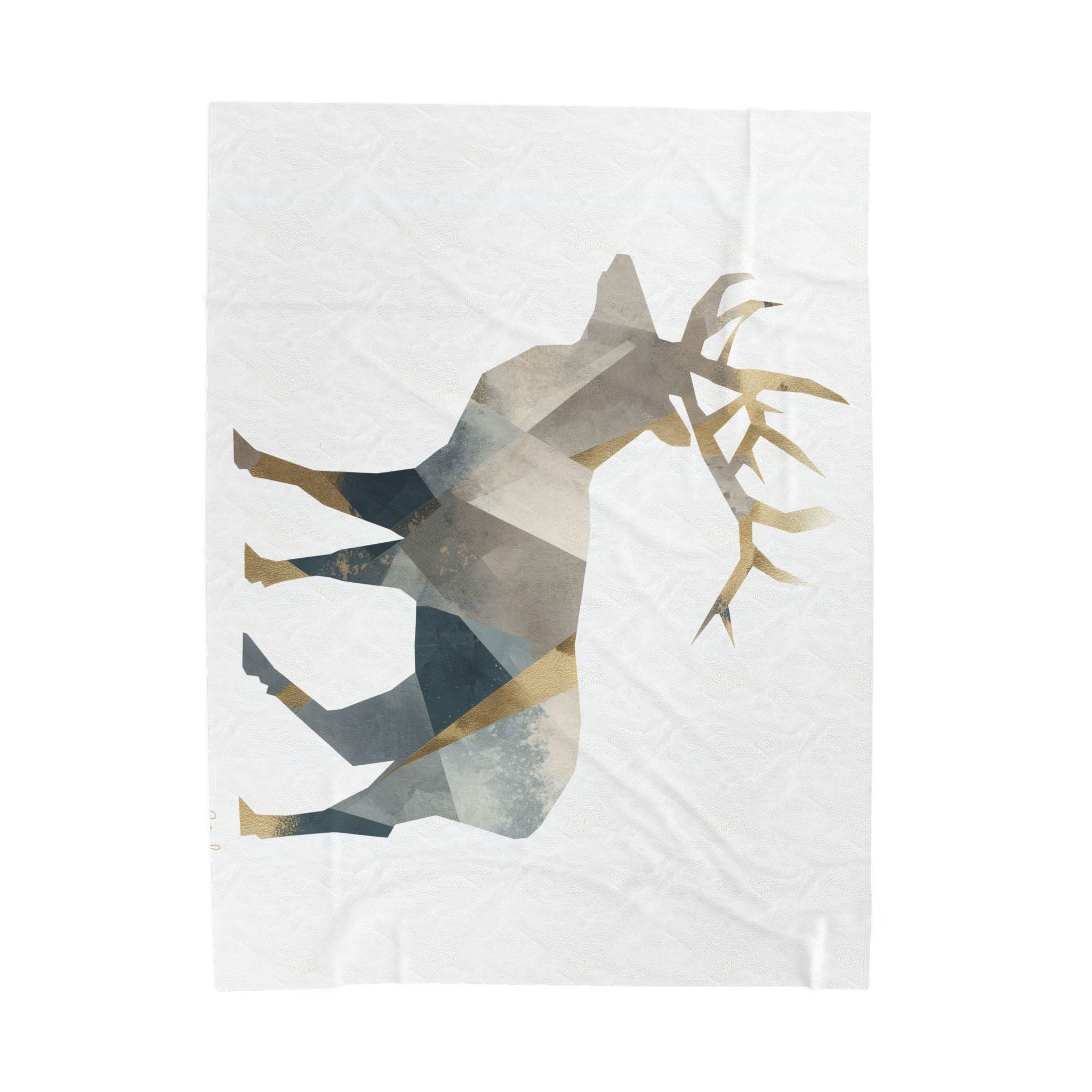 Geometric Elk Bedding, Abstract Wilderness, Modern Minimalist Design   |  Personalized & Custom Orders Availabl