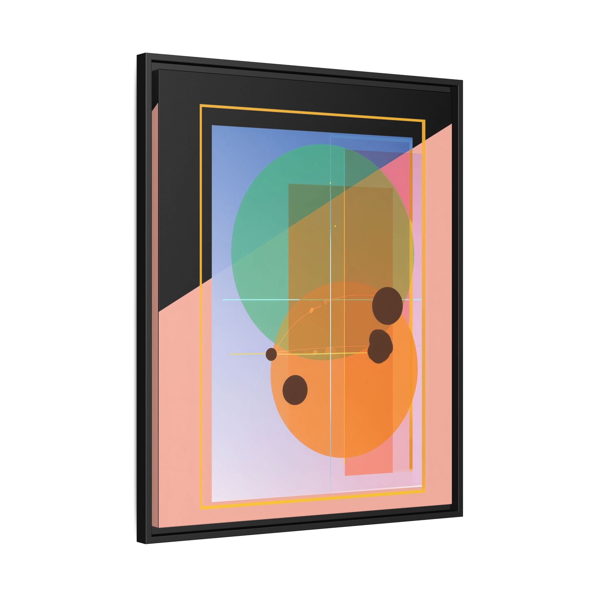 Geometric Harmony: Abstract Composition, Overlapping Shapes, Precision Design   |   Custom Orders Accepted