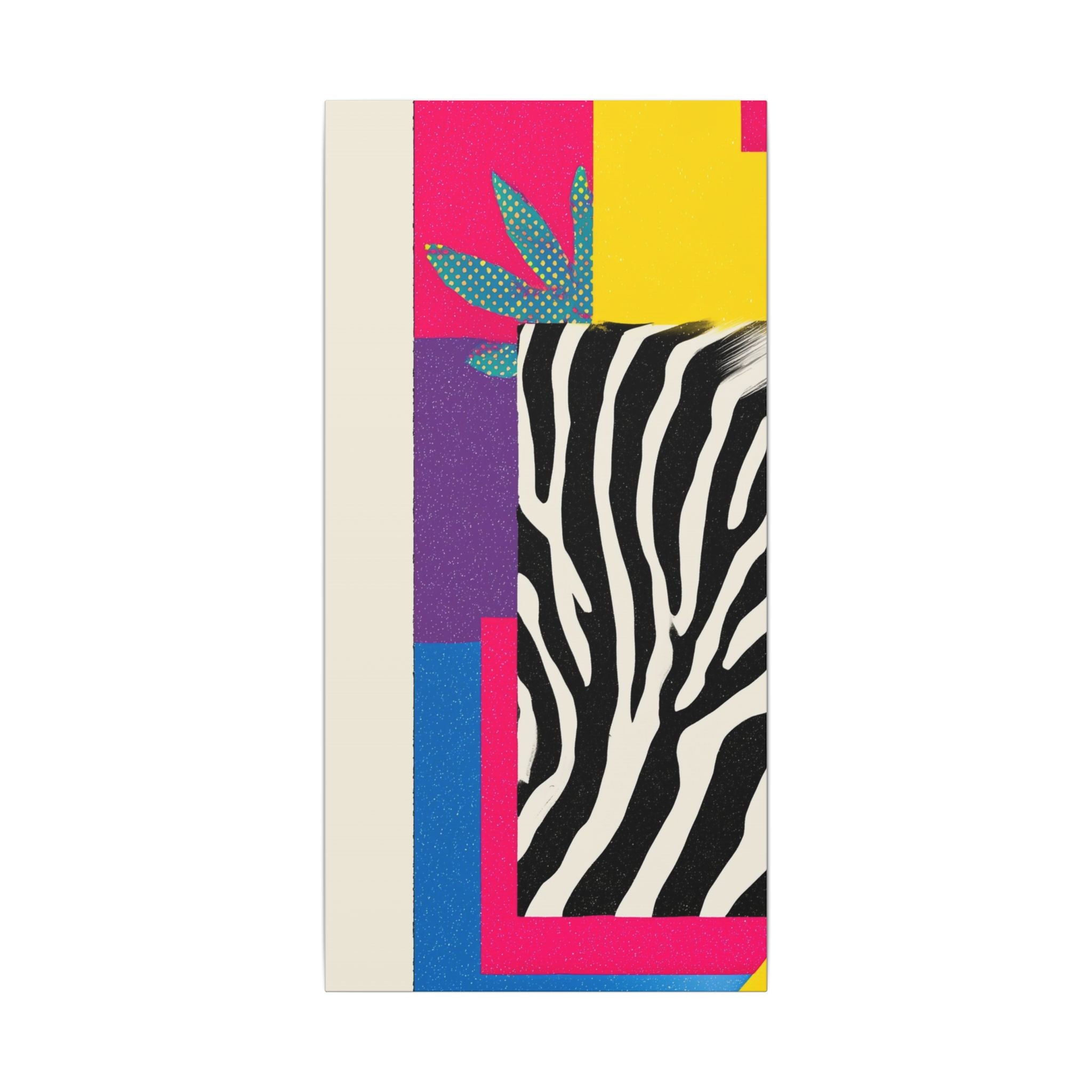 Copy of Pop Geometry: Zebra Leopard Fusion, Geometric Color Block, Modern Abstract Design   |   Custom Orders Accepted