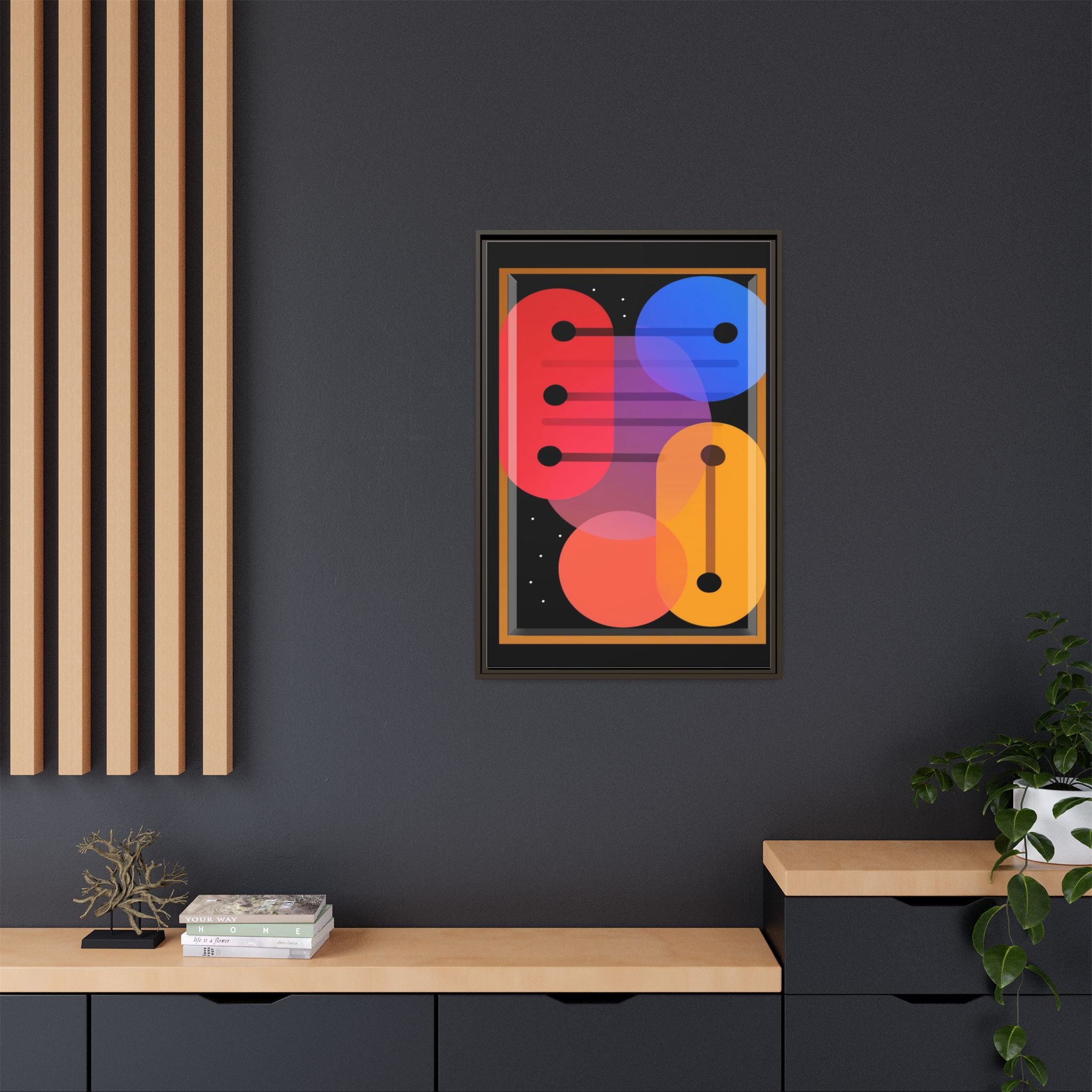 Celestial Geometry: Organic Shapes in Motion, Digital Abstract Composition, Vibrant Color Intersections   |   Custom Orders Accepted