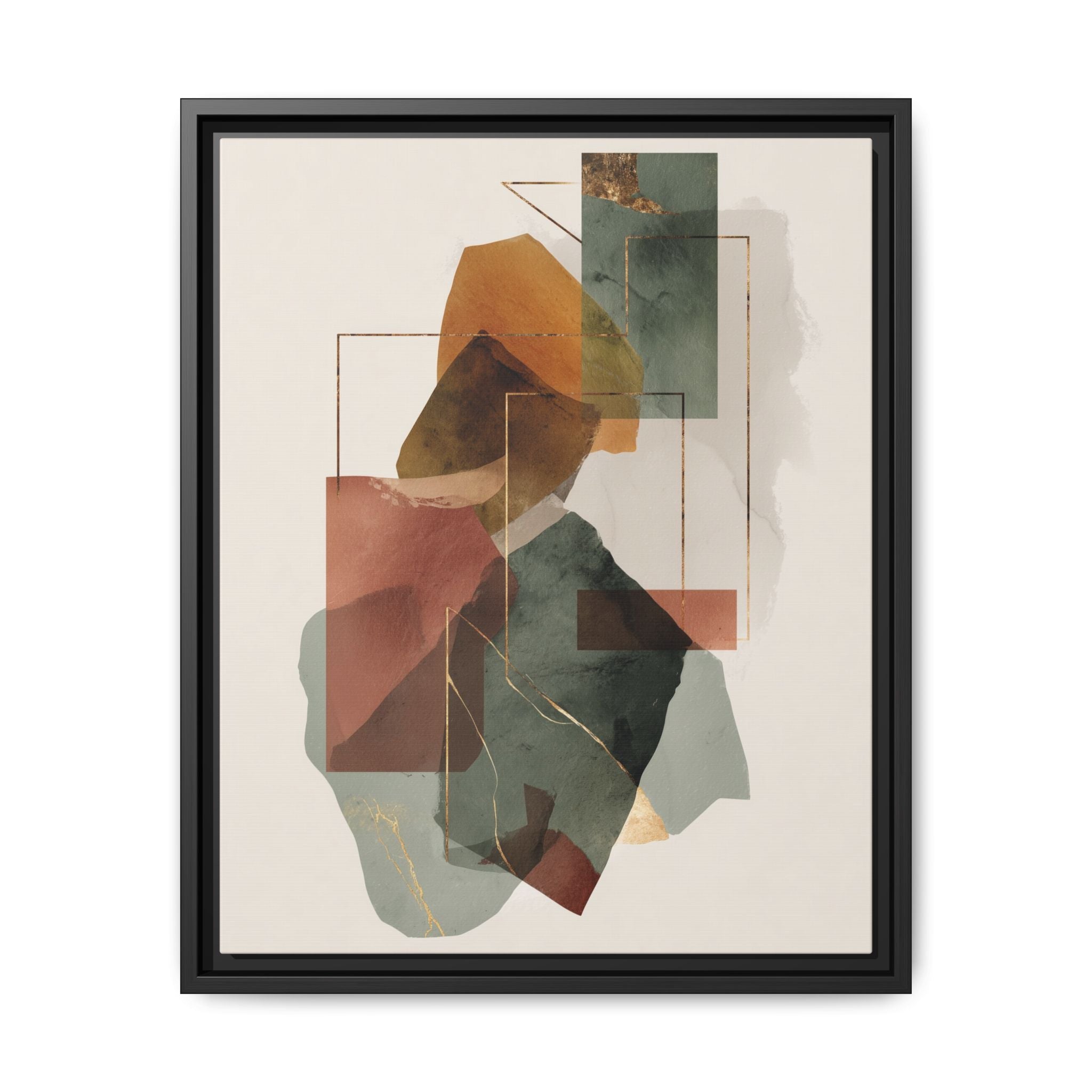 Harmonic Geometries: Architectural Abstraction, Earthy Palette, Minimalist Composition   |   Custom Orders Accepted