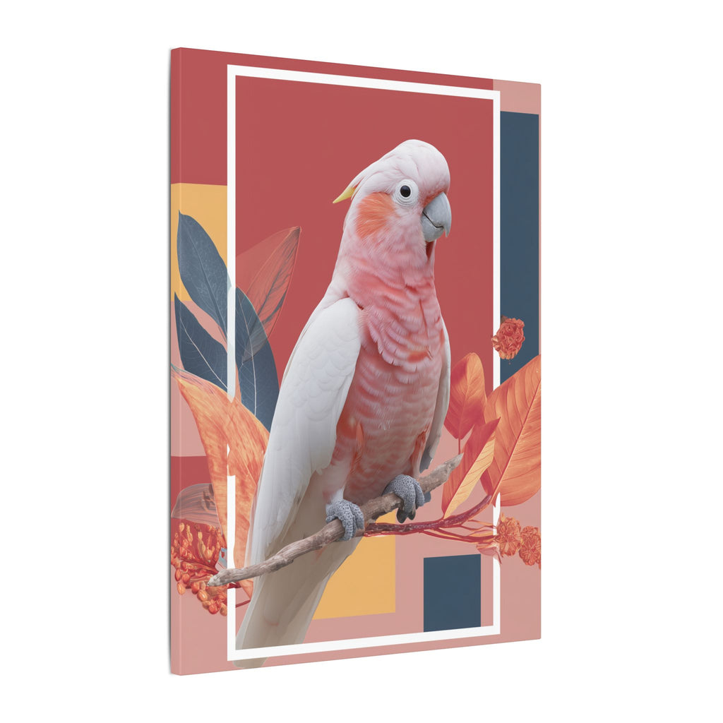 Pink Cockatoo in Geometric Harmony: Australian Wildlife Art, Modern Graphic Design   |    Custom Orders Available