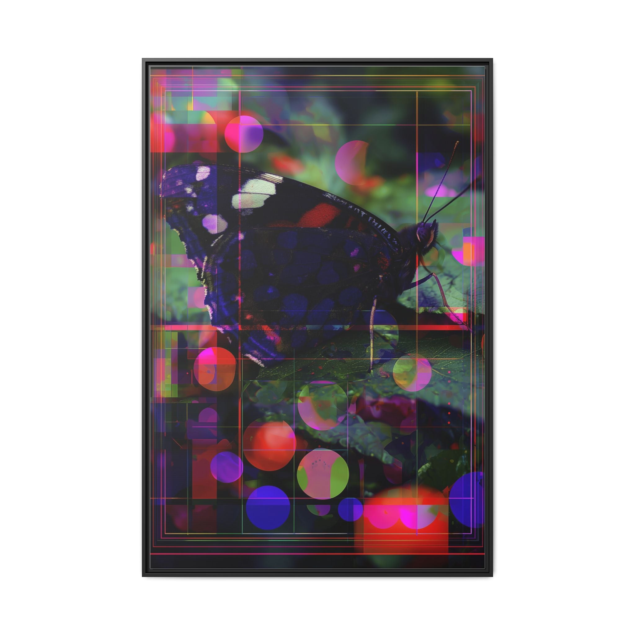 Metamorphic Glitch: Digital Nature Remix, Butterfly Geometric Distortion   |    Custom Orders Available