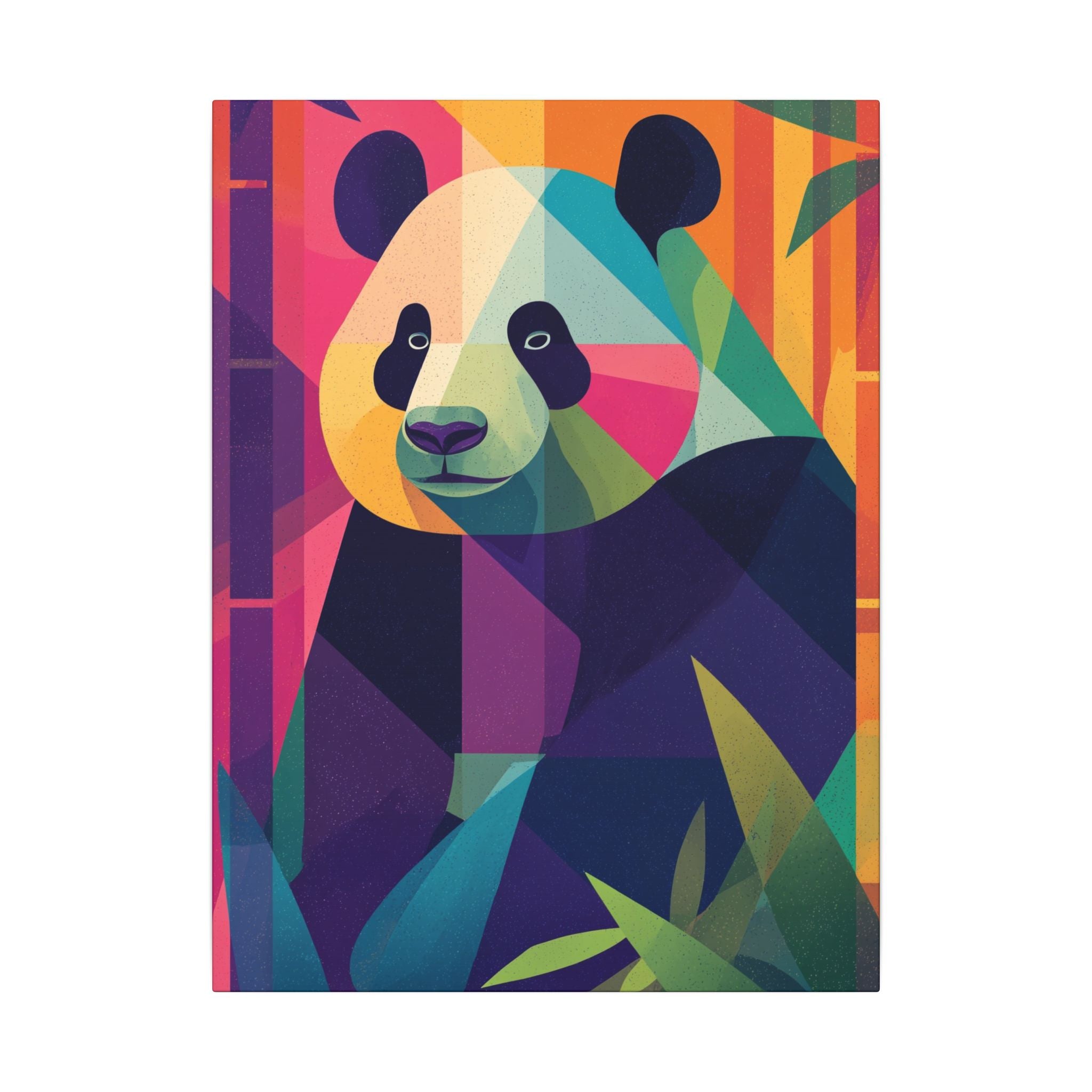 Fragmented Panda: Geometric Wildlife Art, Polygonal Design Illustration, Contemporary Color Mosaic   |  Personalized & Custom Orders