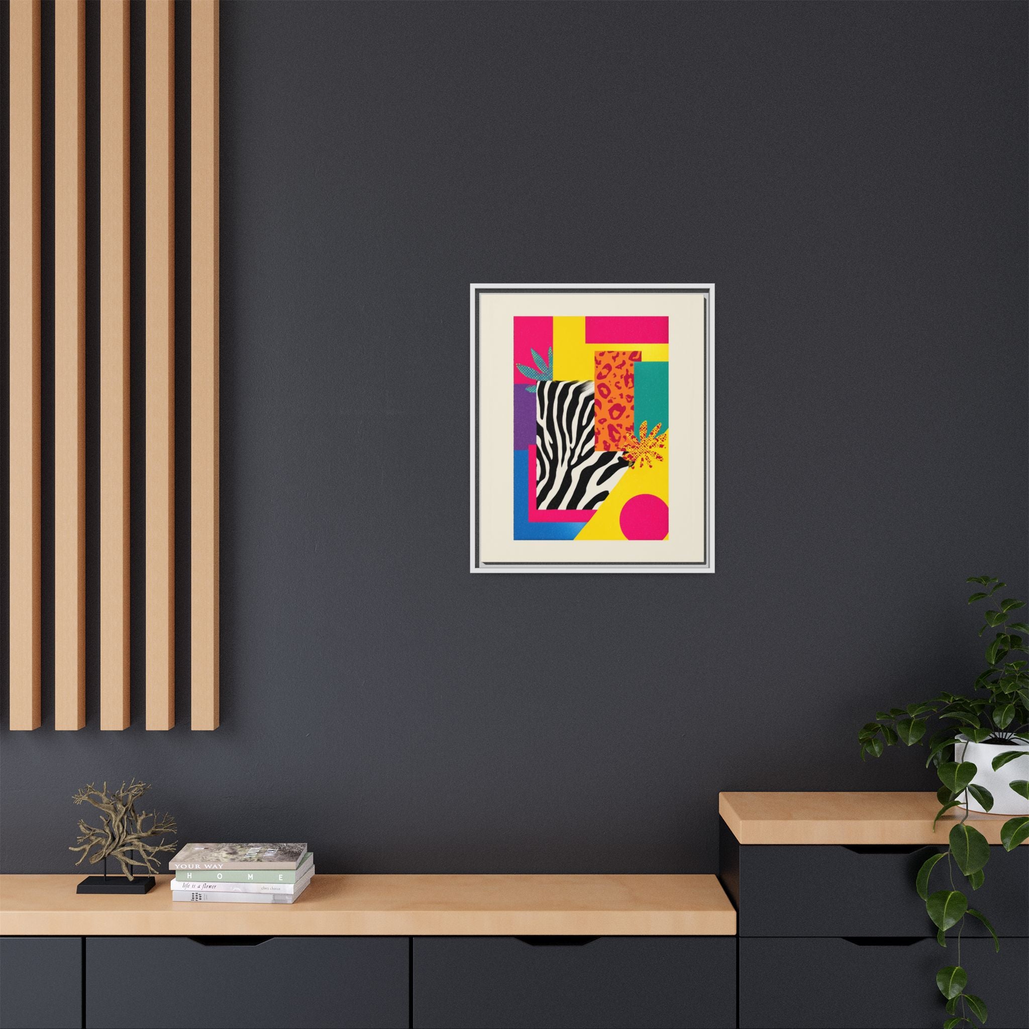 Zebra Stripes & Leopard Spots: 80s Pop Art Design, Memphis Style Graphic, Geometric Color Block Pattern   |   Custom Orders Accepted