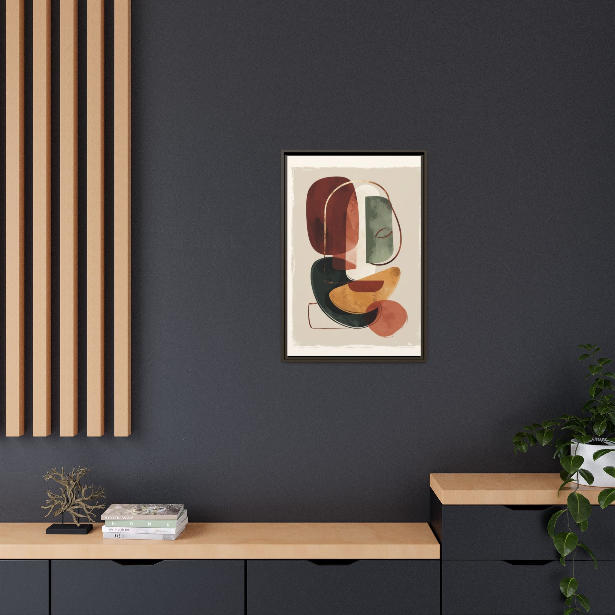 Layered Geometries: Mid-Century Modern Composition, Organic Abstract Design, Translucent Intersecting Shapes   |   Custom Orders Accepted