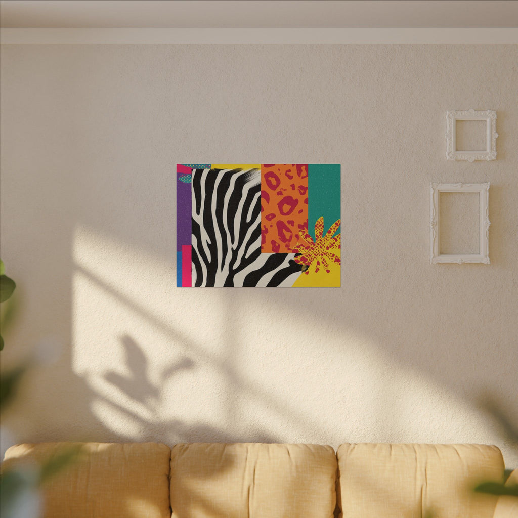 Copy of Pop Geometry: Zebra Leopard Fusion, Geometric Color Block, Modern Abstract Design   |   Custom Orders Accepted