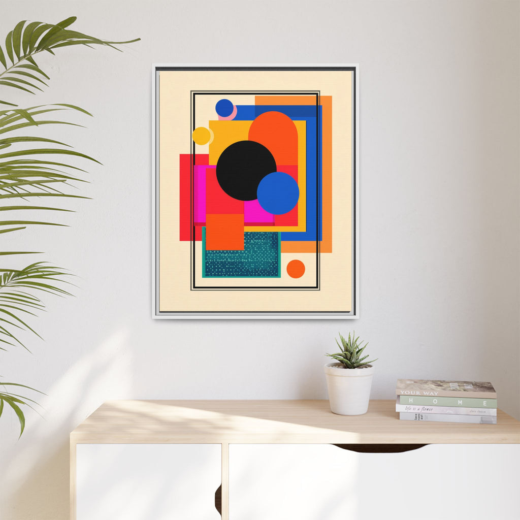 Geometric Harmony: Abstract Color Blocks, Mid-Century Modern Design, Minimalist Art Composition   |   Custom Orders Accepted