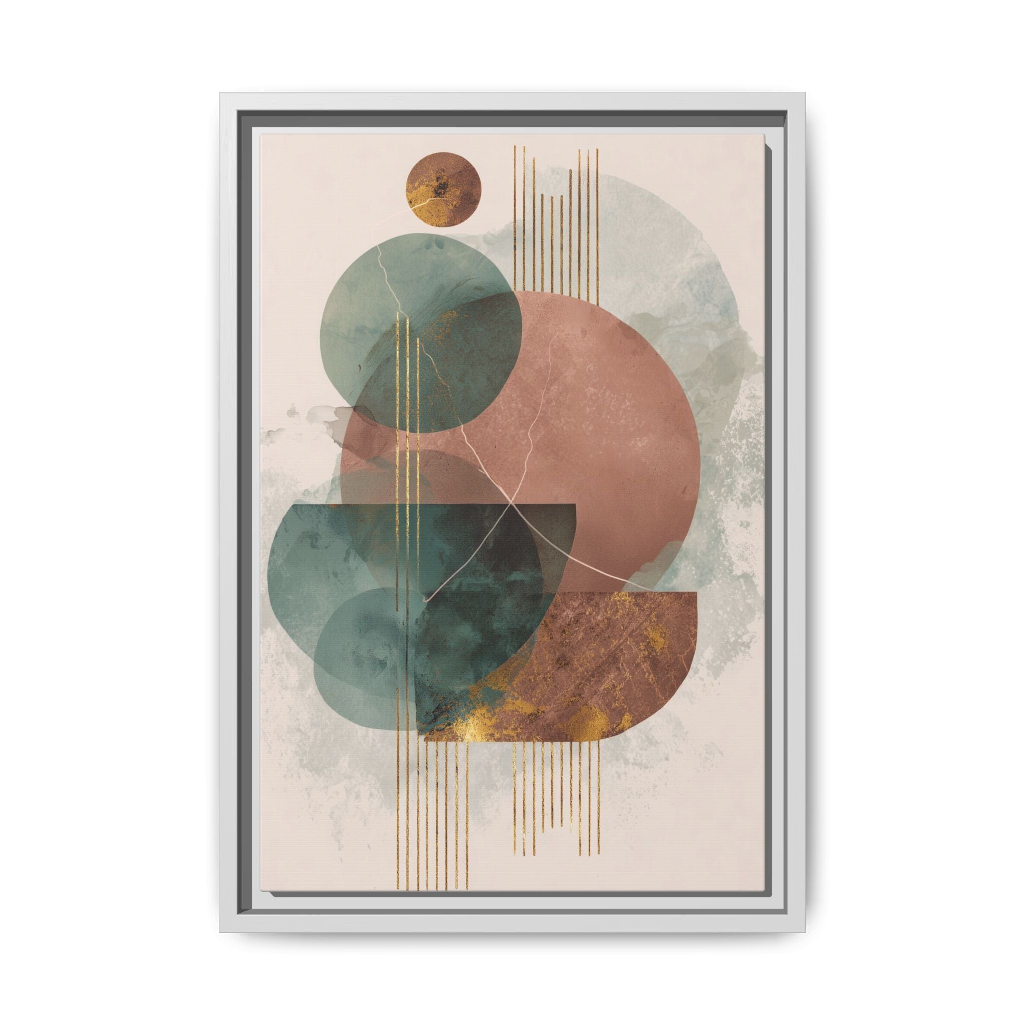 Translucent Geometries: Abstract Circles, Mid-Century Minimalism, Watercolor Layers   |   Custom Orders Accepted