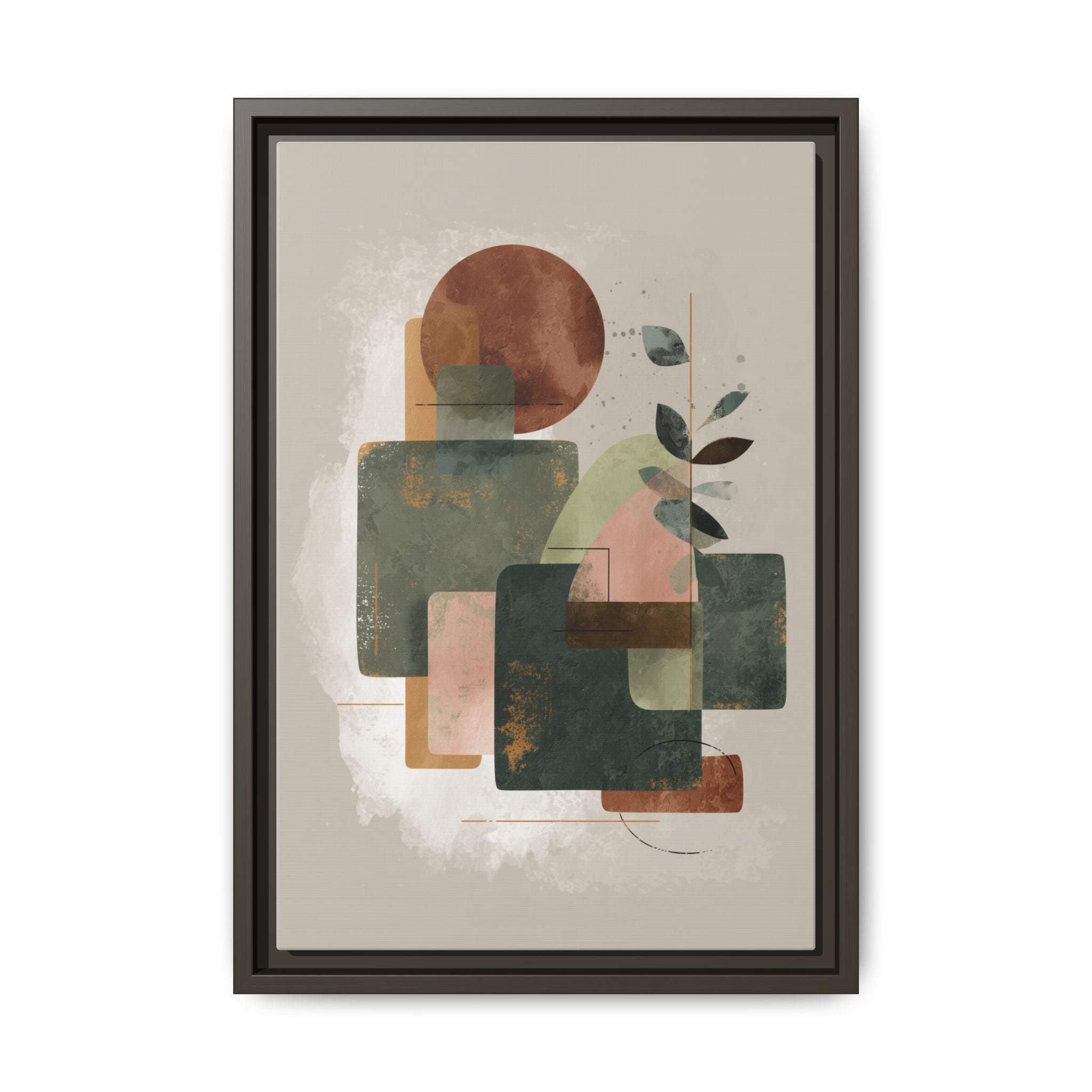 Geometric Harmony: Abstract Watercolor Composition, Mid-Century Modern Design, Organic Shapes   |   Custom Orders Accepted
