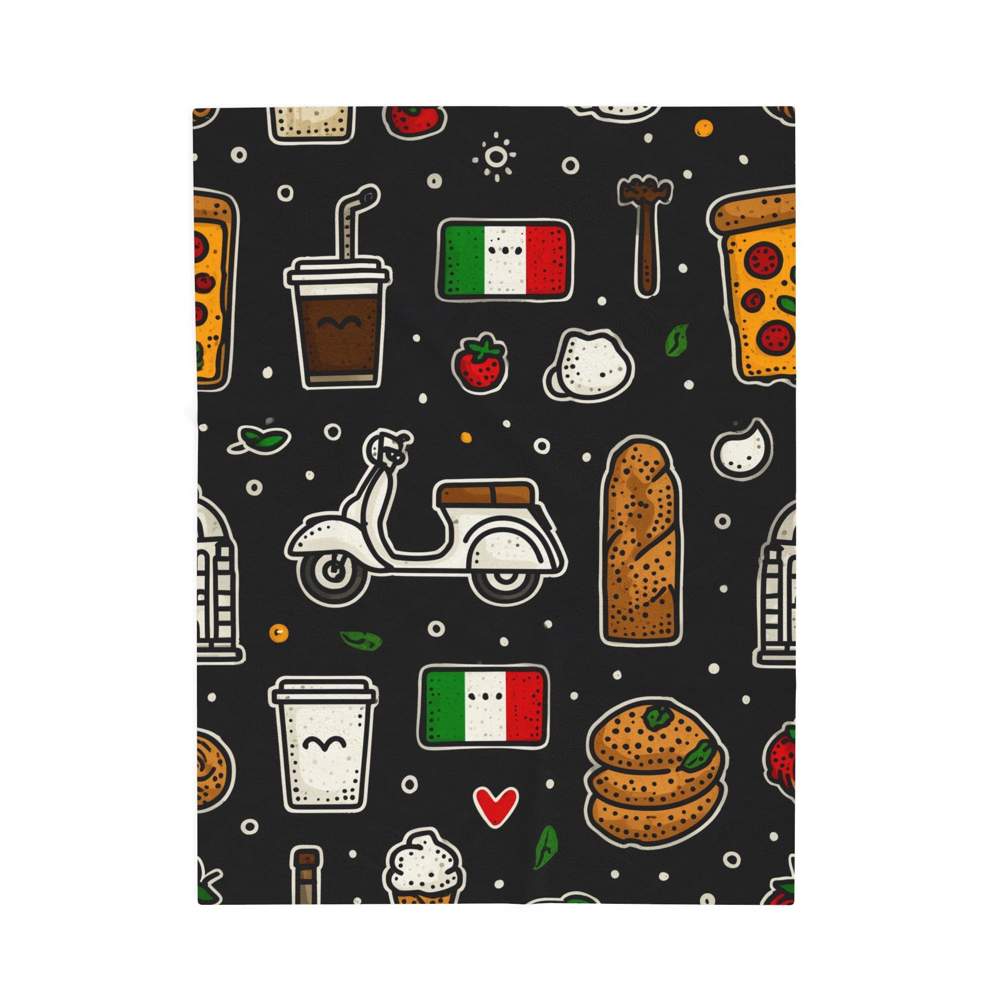Italian Lifestyle Mosaic: Culinary Icons Celebration, Vibrant Cultural Design   |   Custom Orders Accepted