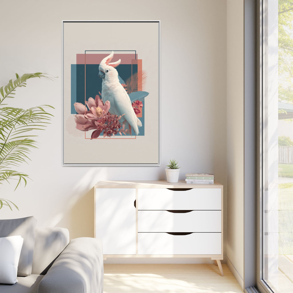 Ethereal Cockatoo: Geometric Wildlife Art, Digital Nature Portrait   |    Custom Orders Available