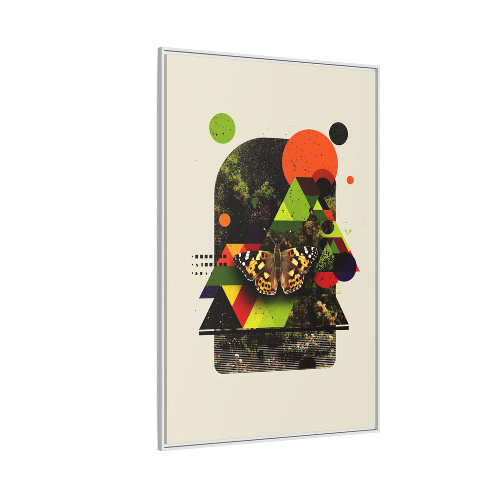 Metamorphic Geometries Framed Print: Digital Nature Collage, Butterfly Abstract Design   |   Custom Orders Available