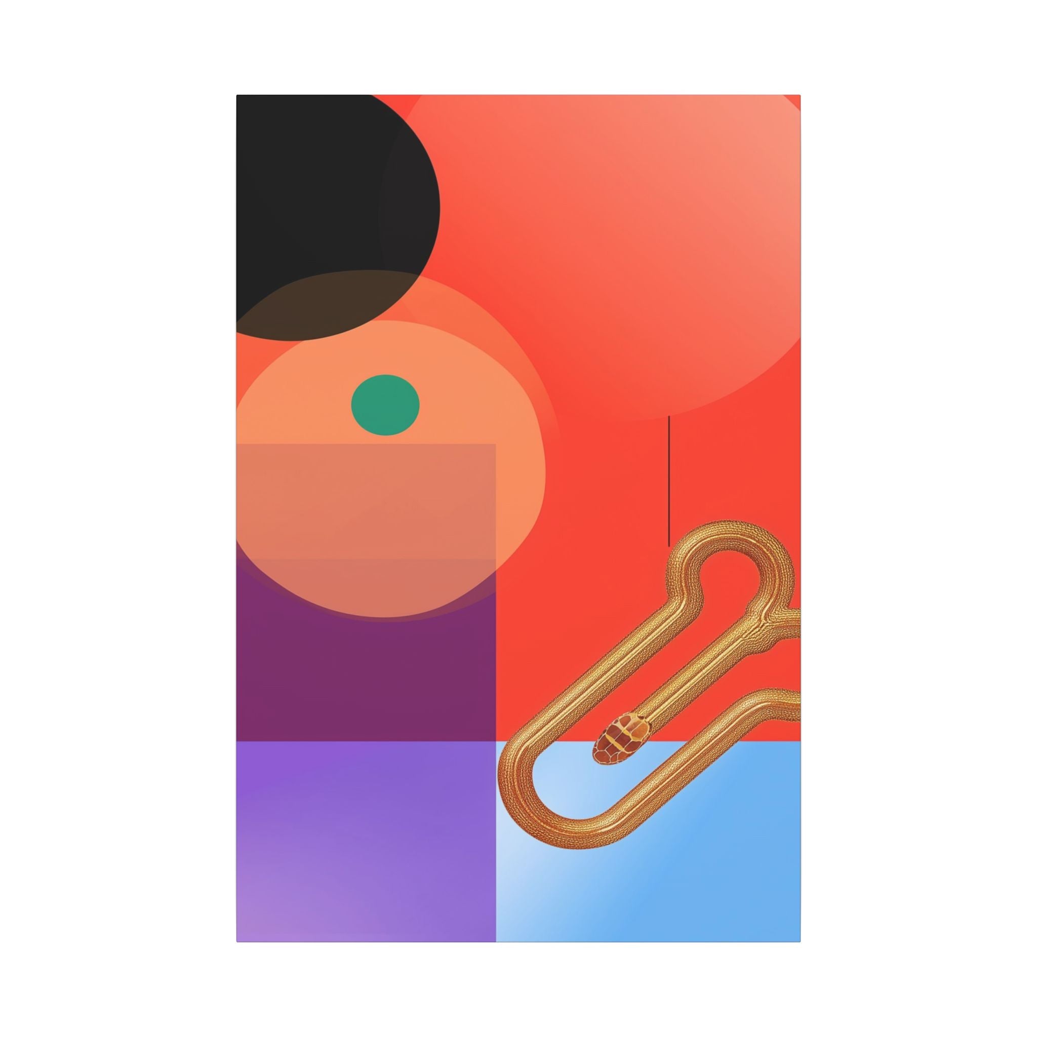 Serpentine Geometry: Abstract Color Fusion, Dimensional Graphic Design, Vibrant Compositional Art   |   Custom Orders Accepted