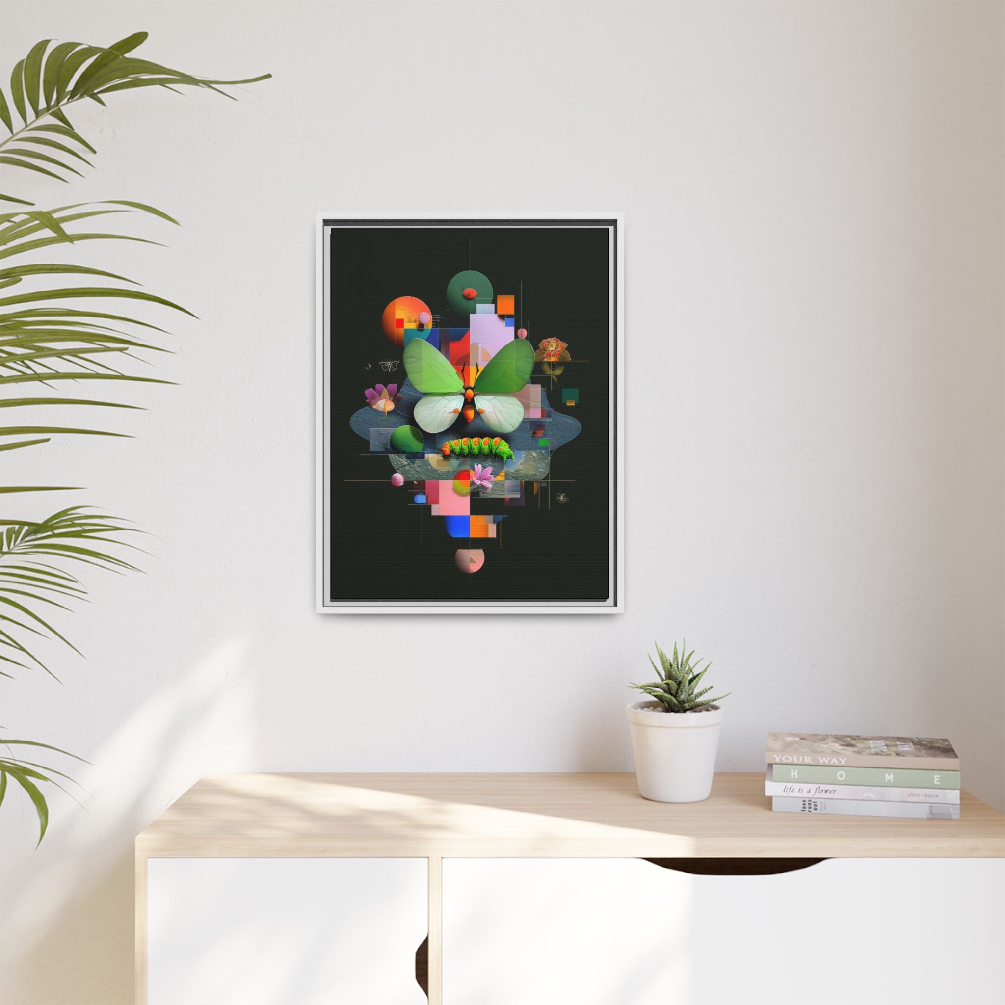 Geometric Metamorphosis: Abstract Nature Composition, Digital Cubist Butterfly Art   |    Custom Orders Available