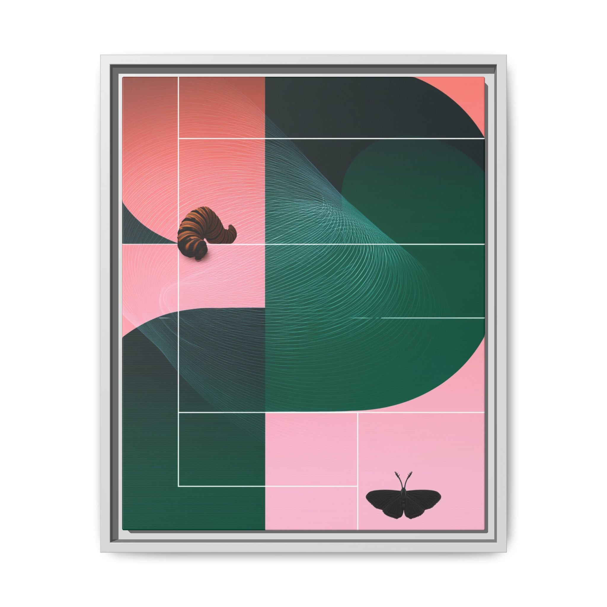 Metamorphic Geometric Framed Print : Abstract Graphic Design, Contemporary Digital Art Composition   |  Custom Orders Available