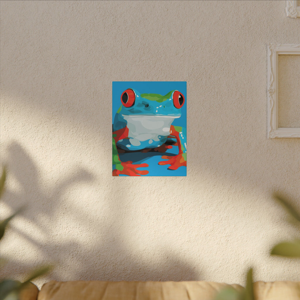 Chromatic Amphibian: Geometric Frog Art, Vibrant Digital Illustration   |    Custom Orders Available