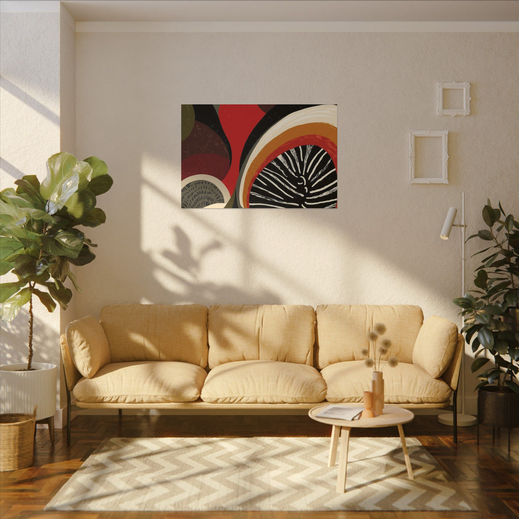 Harmonic Convergence: Organic Geometry, Mid-Century Modern Abstract, Earthy Palette Composition   |   Custom Orders Accepted
