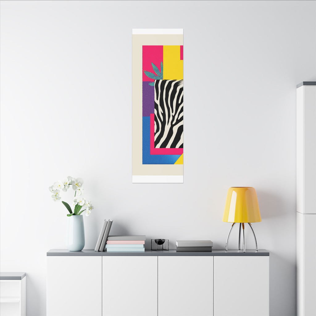 Copy of Pop Geometry: Zebra Leopard Fusion, Geometric Color Block, Modern Abstract Design   |   Custom Orders Accepted