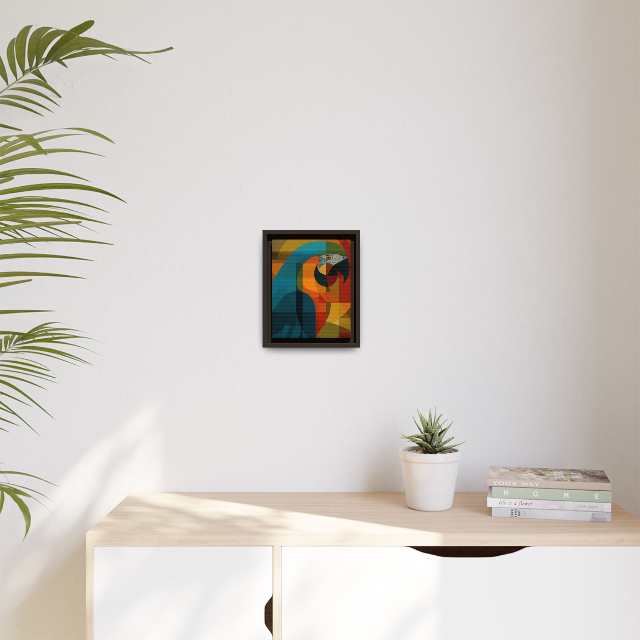 Prismatic Parrot Framed Print : Cubist Digital Geometry, Modernist Color Fragmentation   |  Personalized & Custom Orders Available