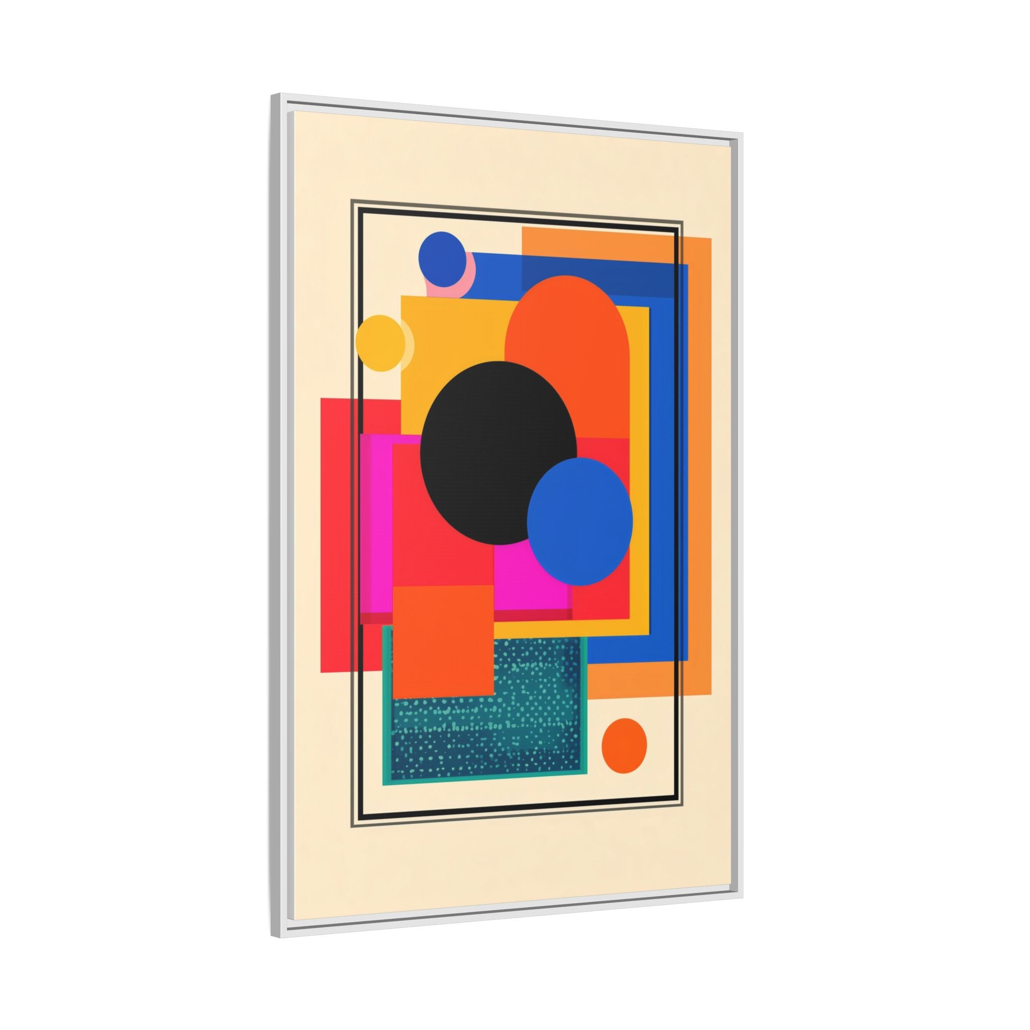 Geometric Harmony: Abstract Color Blocks, Mid-Century Modern Design, Minimalist Art Composition   |   Custom Orders Accepted