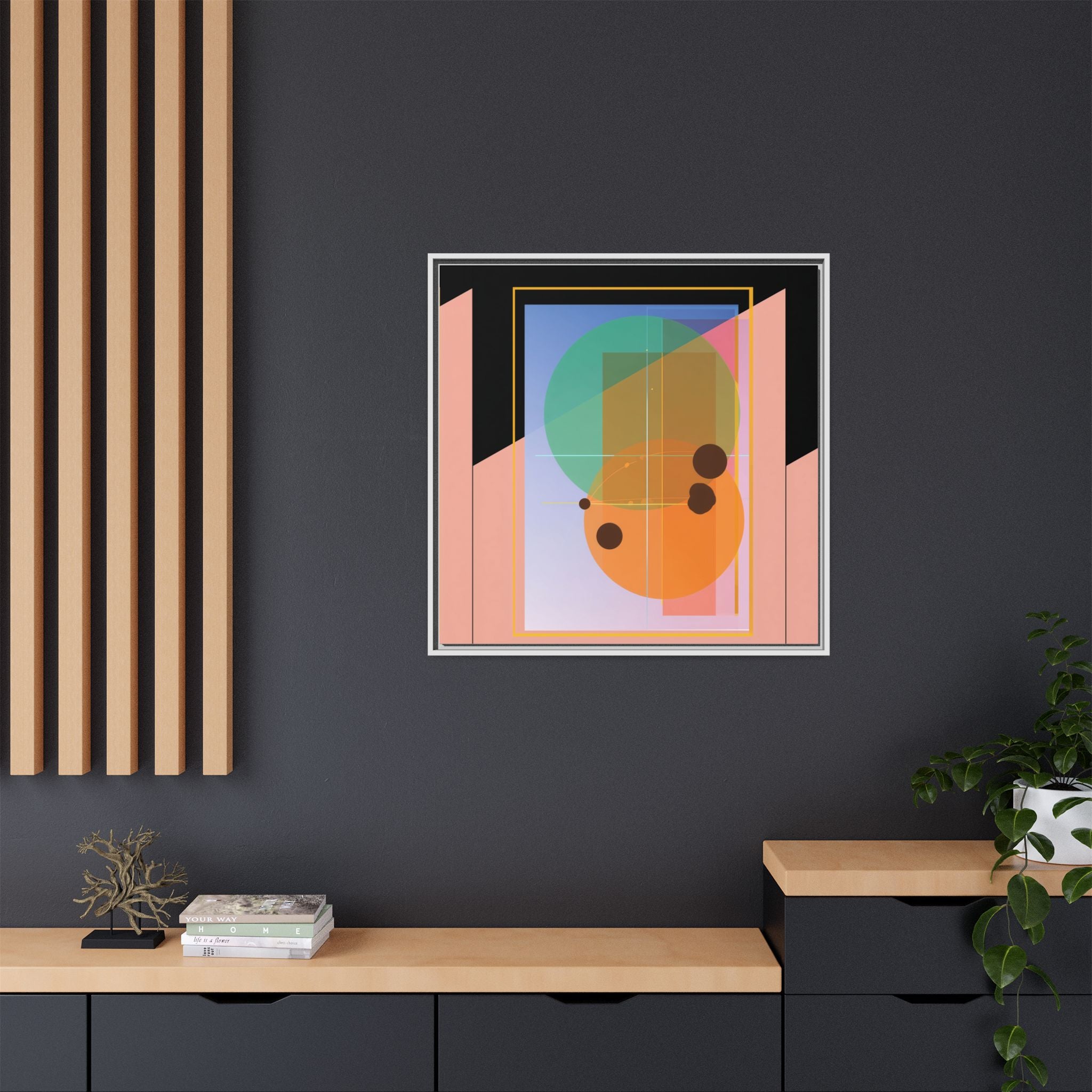 Geometric Harmony: Abstract Composition, Overlapping Shapes, Precision Design   |   Custom Orders Accepted