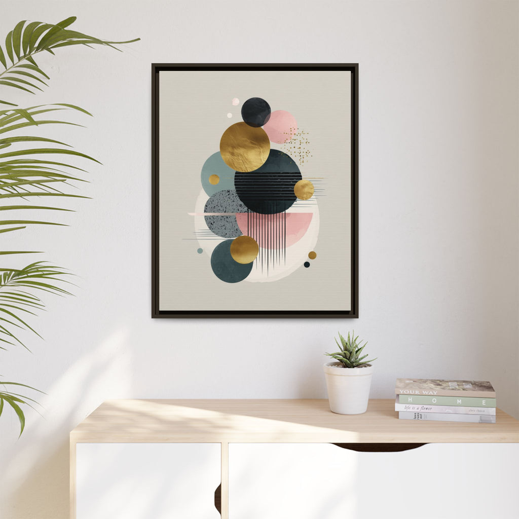 Geometric Harmony: Intersecting Circles, Mid-Century Modern Design, Abstract Metallic Composition   |   Custom Orders Accepted