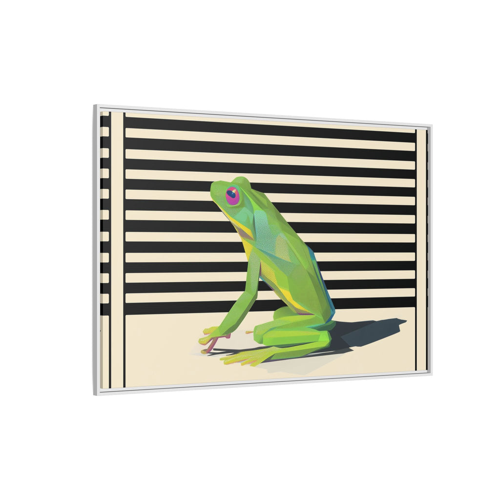 Geometric Frog: Minimalist Animal Portrait, Modern Graphic Design   |    Custom Orders Available