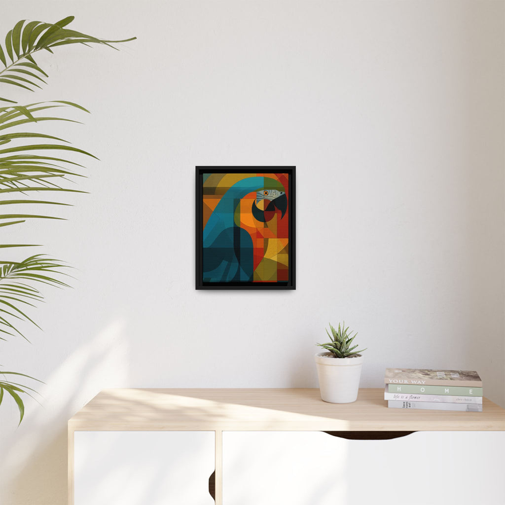 Prismatic Parrot Framed Print : Cubist Digital Geometry, Modernist Color Fragmentation   |  Personalized & Custom Orders Available