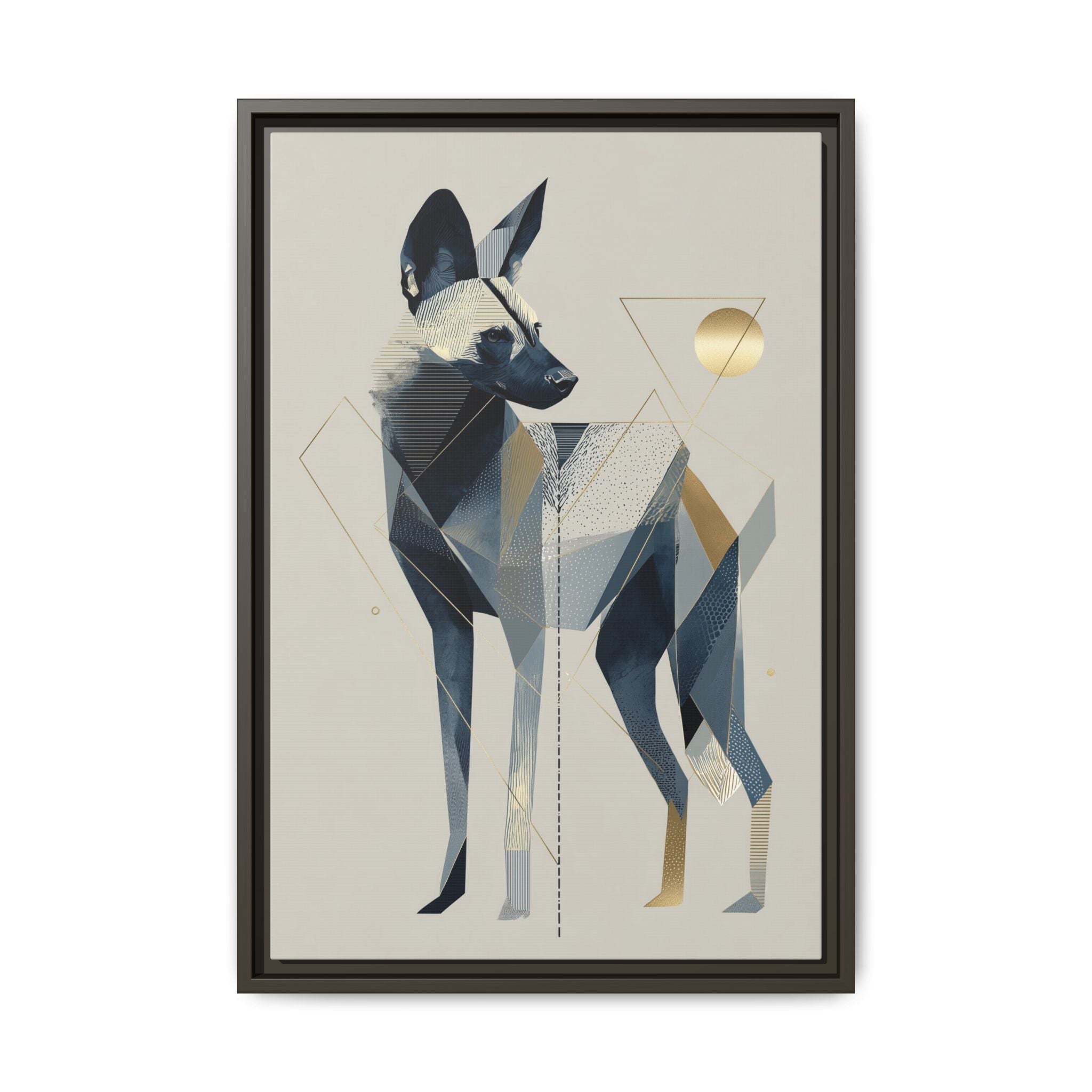 Canine Geometry: Fragmented African Wild Dog Portrait, Modern Graphic Design Study   |  Personalized & Custom Orders Available