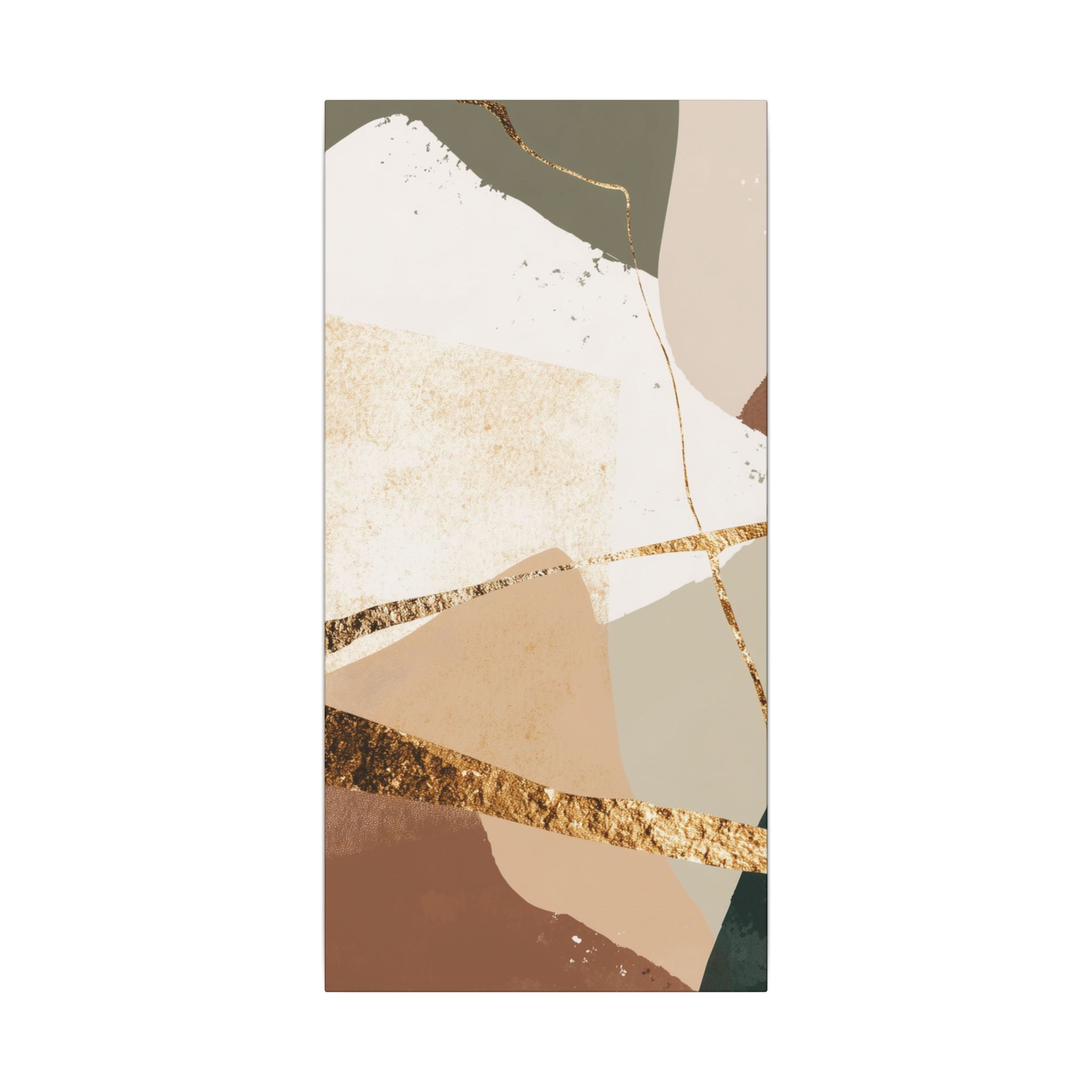 Canvas Print, Abstract Earthy Gold Wall Art, Modern Designer Home Decor, Stretched Matte Canvas; Thick, Multi-Size, Office Decor