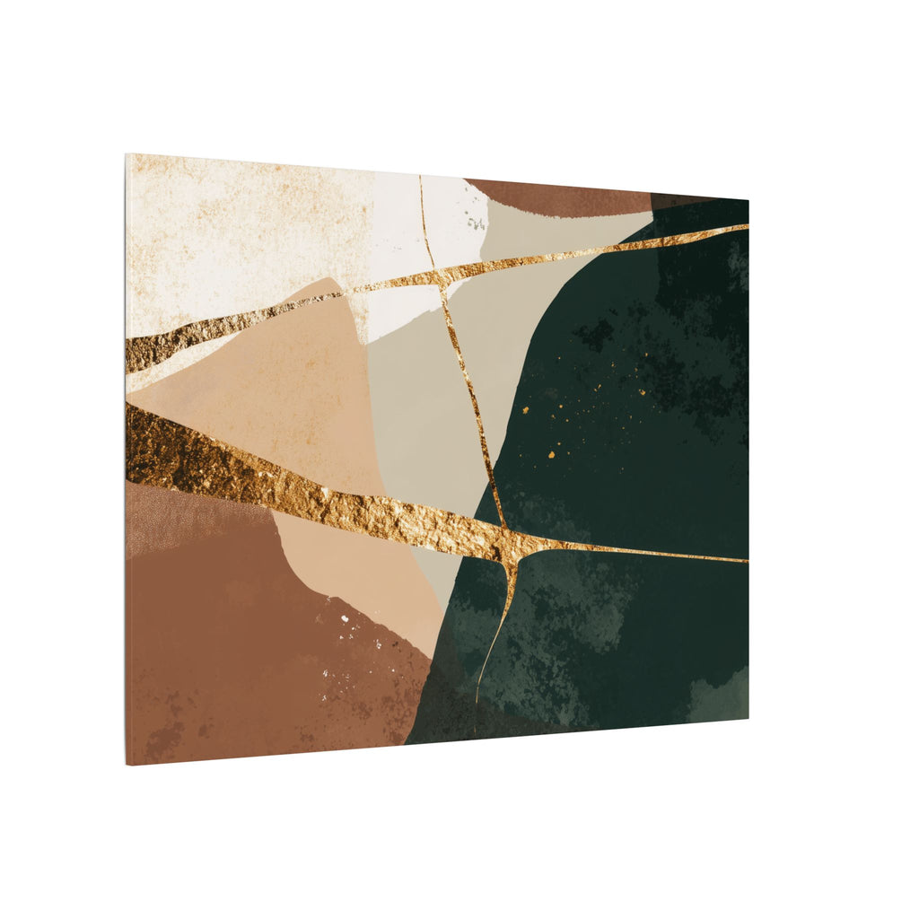 Canvas Print, Abstract Earthy Gold Wall Art, Modern Designer Home Decor, Stretched Matte Canvas; Thick, Multi-Size, Office Decor