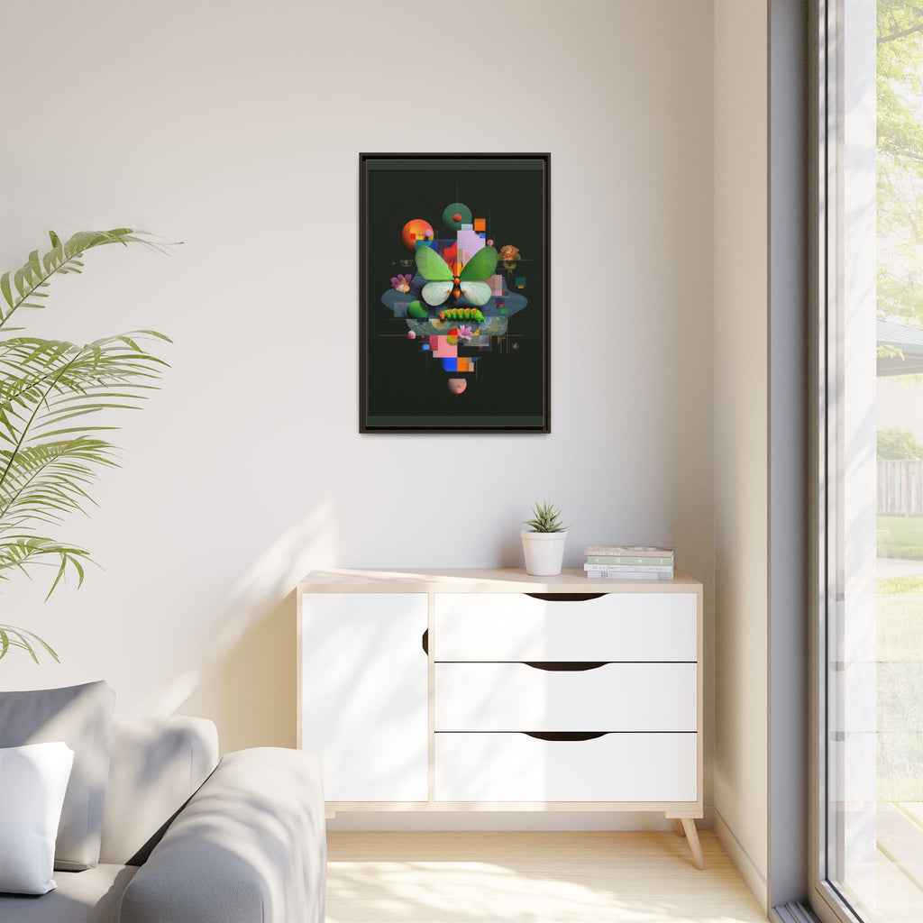 Metamorphosis Geometry Framed Print : Digital Nature Synthesis, Butterfly Abstraction   |  Personalized & Custom Orders Available