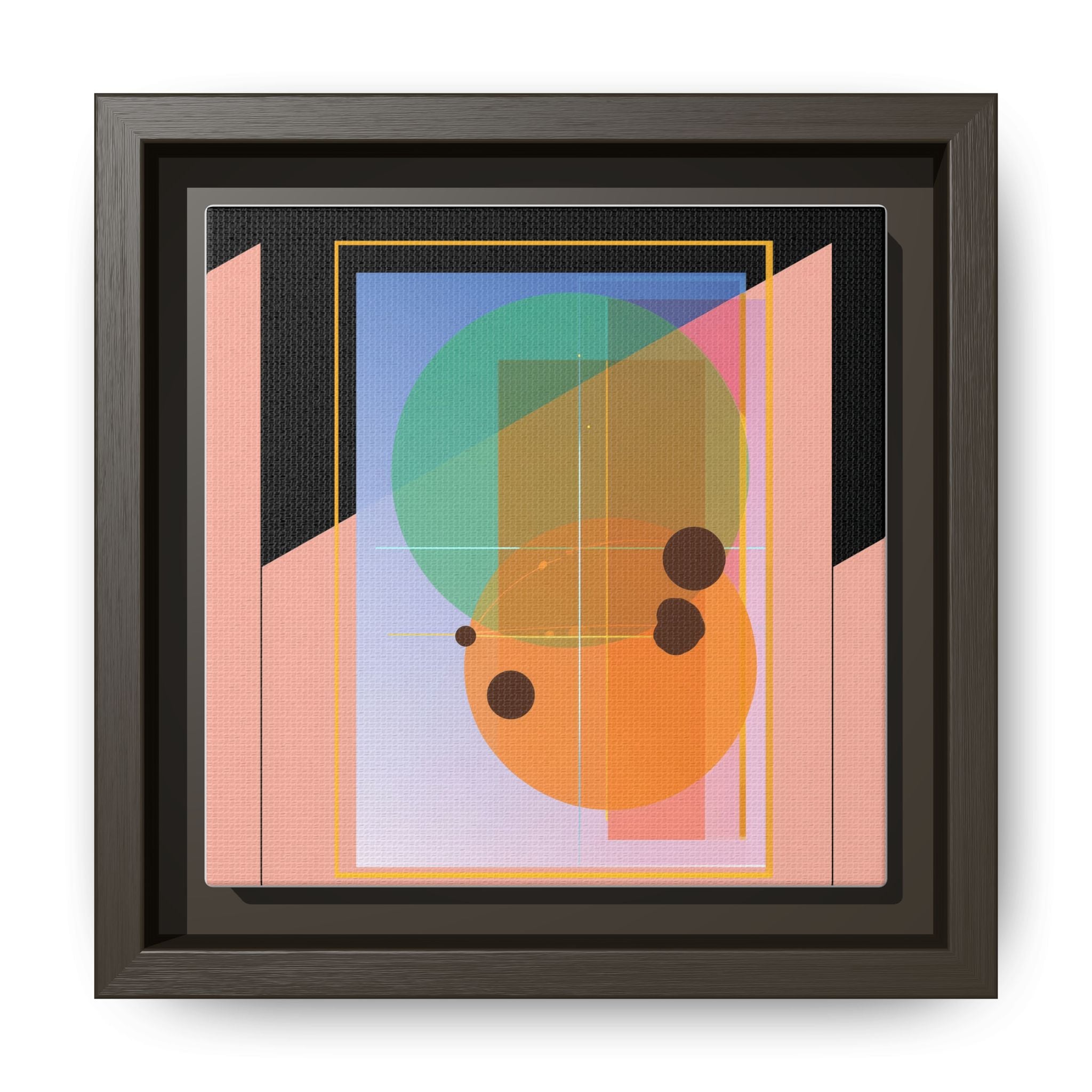 Geometric Harmony: Abstract Composition, Overlapping Shapes, Precision Design   |   Custom Orders Accepted