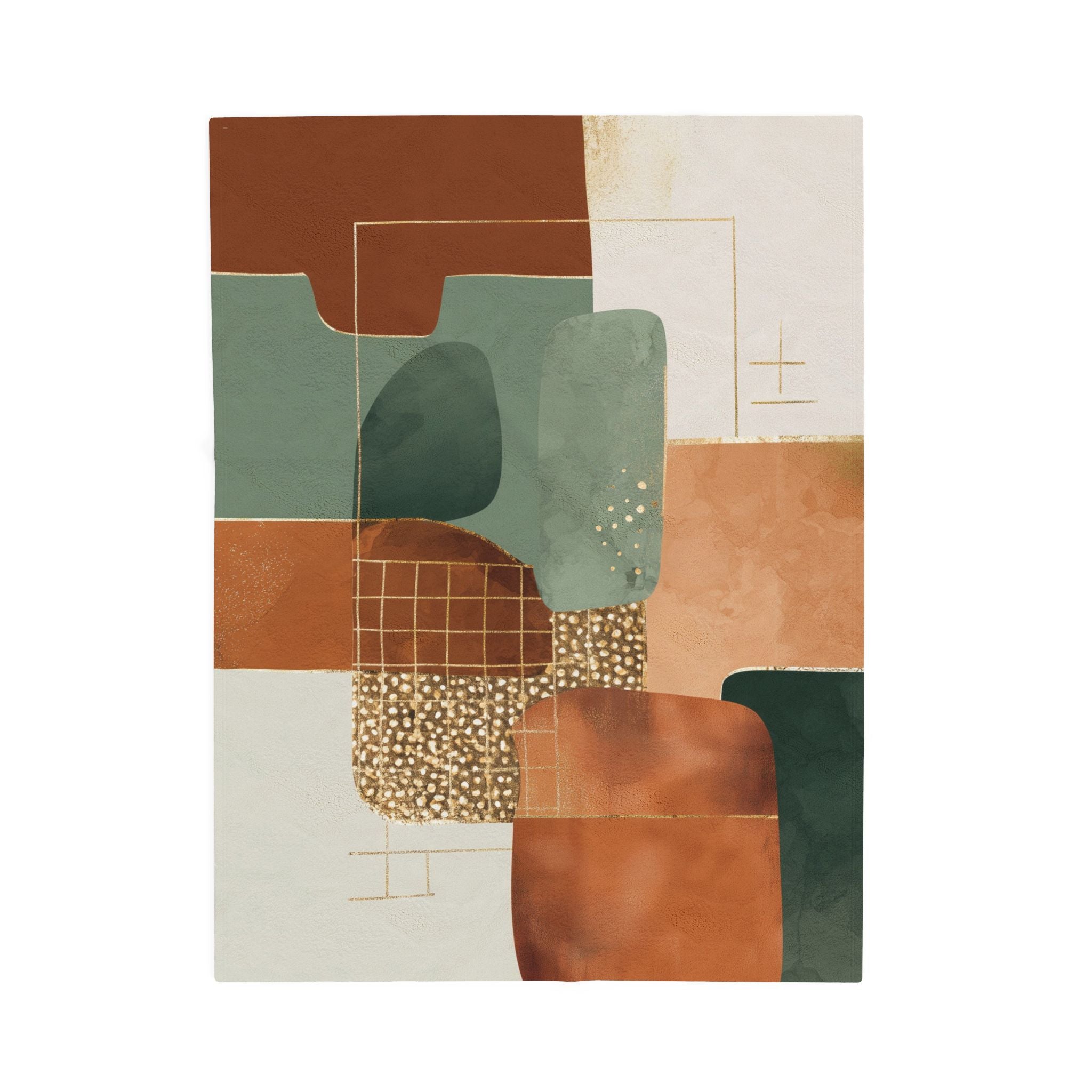 Geometric Harmony Doona Cover, Quilt Cover, Duvet, Bedding , Mid-Century Abstract Composition   |    Custom Orders Available