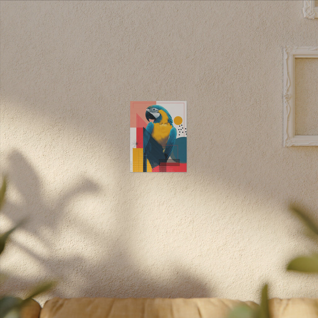 Macaw Geometry: Vibrant Avian Portrait, Modern Graphic Design Print   |    Custom Orders Available