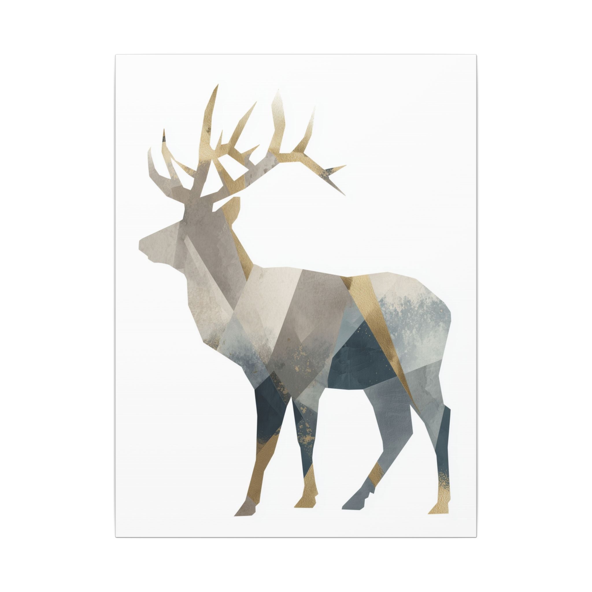 Geometric Stag: Modern Wildlife Art, Digital Graphic Design, Abstract Deer Portrait   |  Personalized & Custom Orders Available