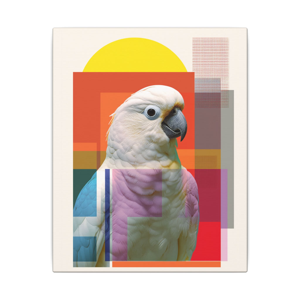 Geometric Cockatoo: Bold Abstract Wildlife Art, Contemporary Avian Print   |    Custom Orders Available