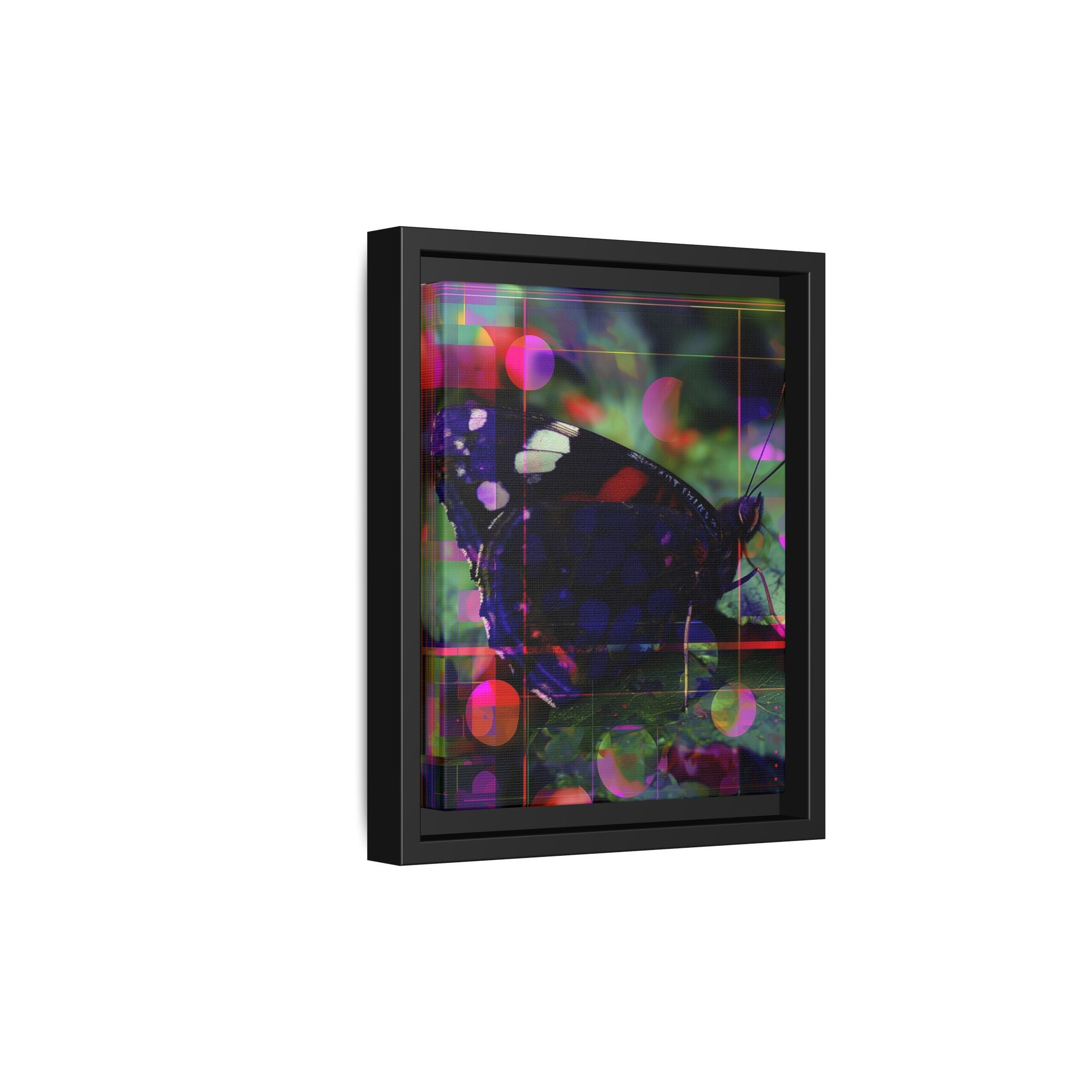 Geometric Butterfly Framed Print: Digital Glitch Butterfly Art, Geometric Nature Photography   |  Personalized & Custom Orders Available
