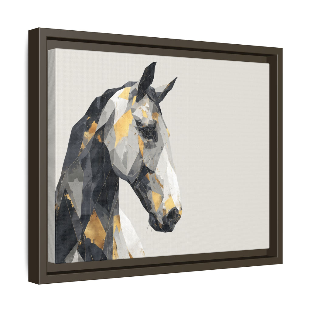 Equine Geometrica: Contemporary Cubist Horse, Metallic Abstract Portrait   |  Personalized & Custom Orders Available