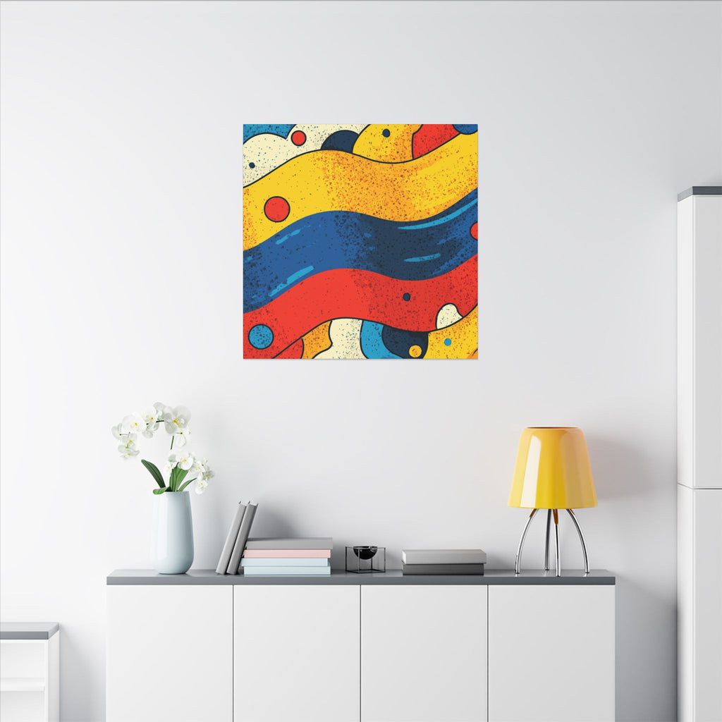 Fluid Dynamics: Retro Abstract Shapes, Mid-Century Modern Motion, Geometric Color Waves   |   Custom Orders Accepted