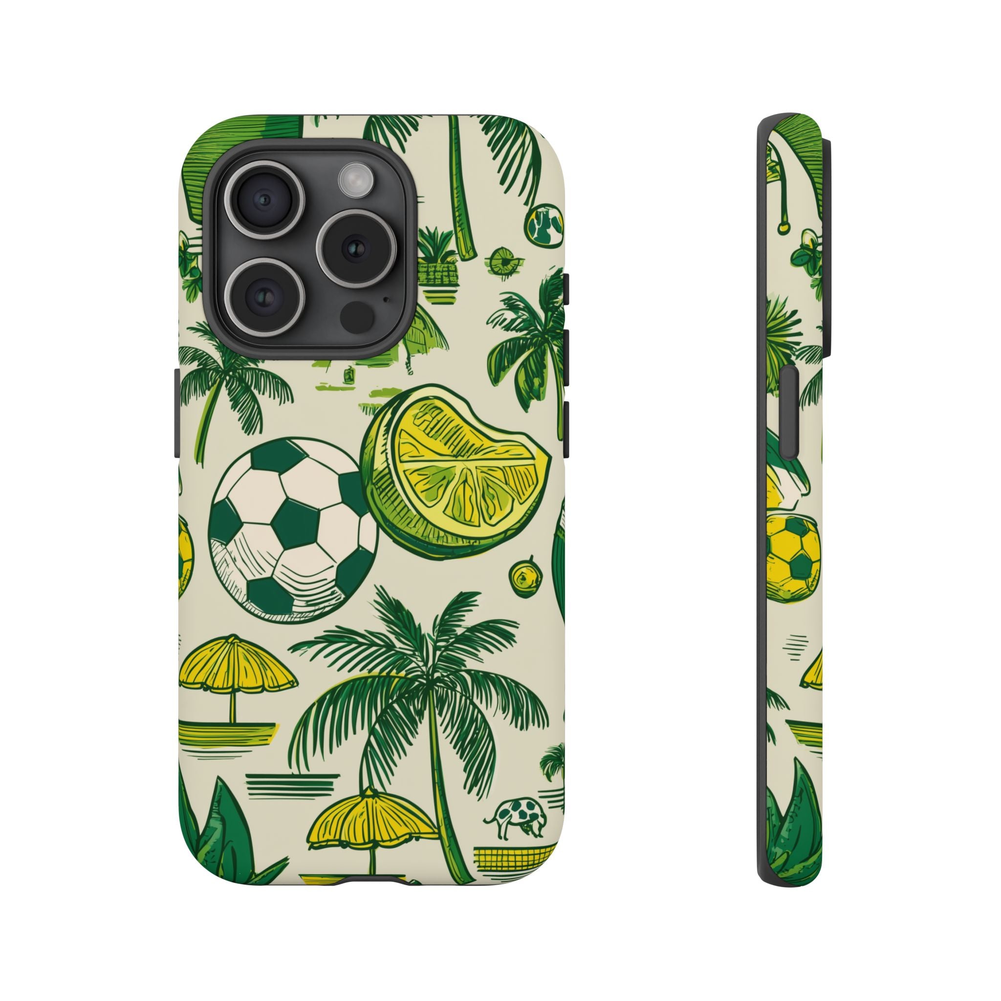 Summer Tough Cases: Sporty Tropical Phone Case, Fun Beach Vibe Phone Accessory, Summer Travel Gift, Colorful Phone Cover, Casual Style Tech