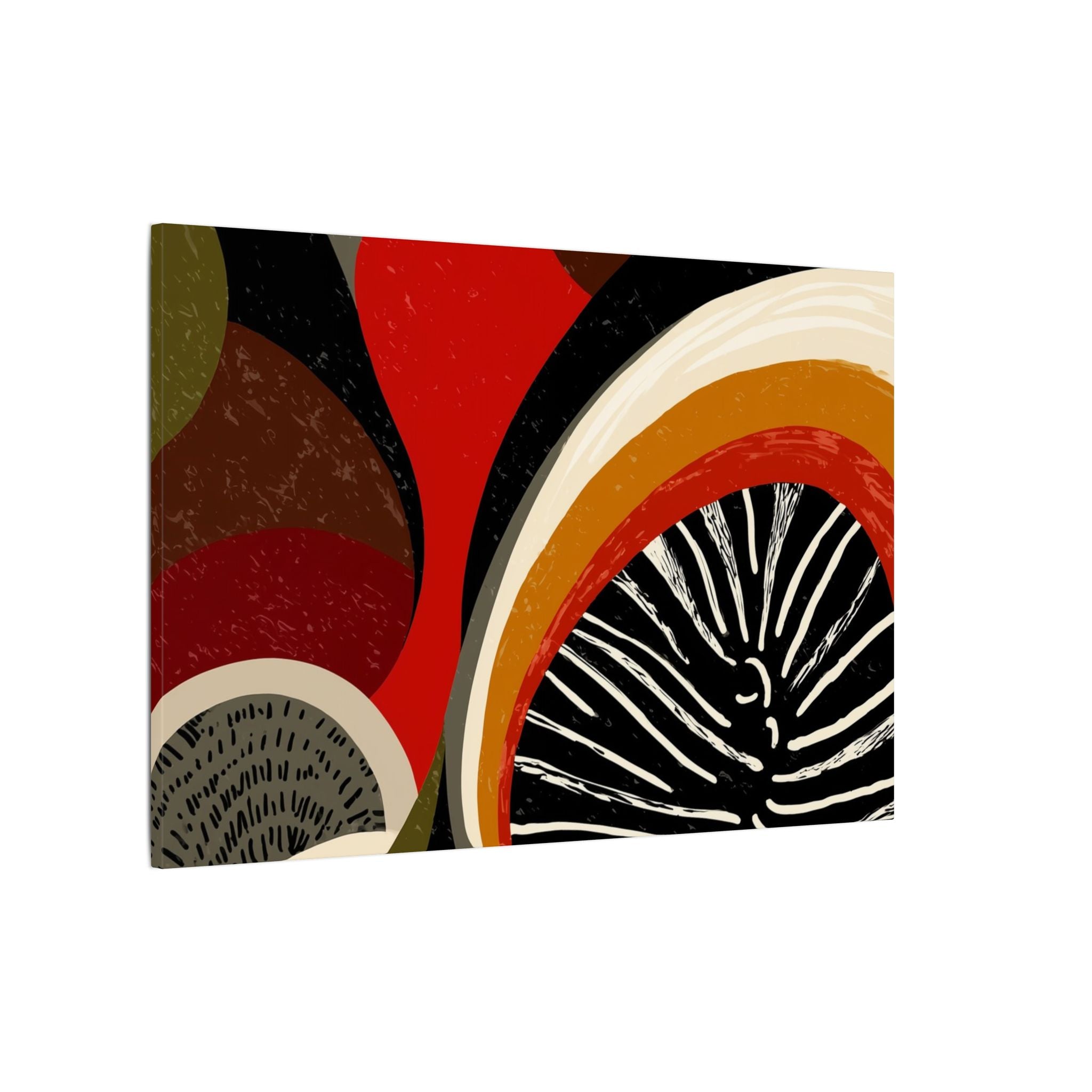 Harmonic Convergence: Organic Geometry, Mid-Century Modern Abstract, Earthy Palette Composition   |   Custom Orders Accepted