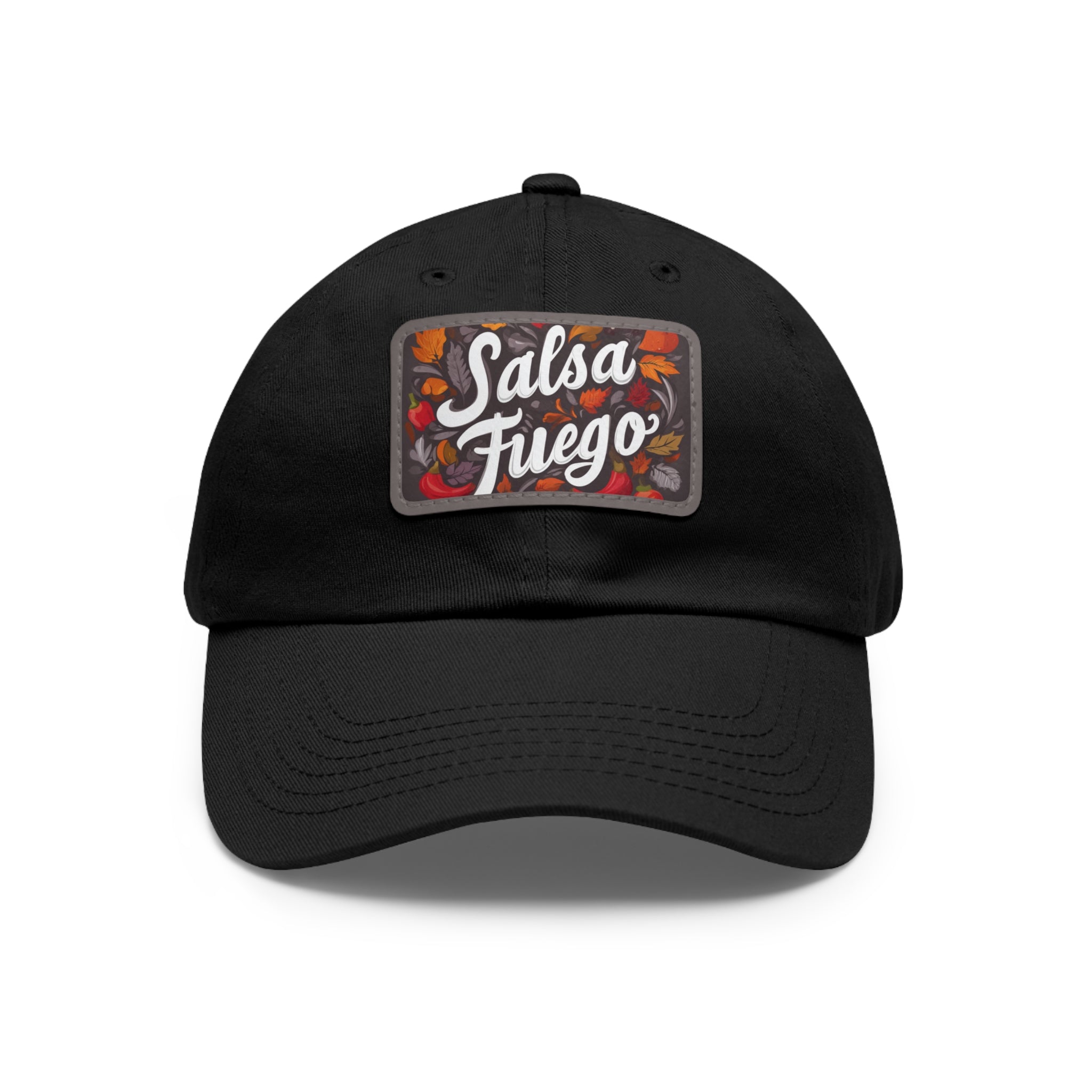 Salsa Fuego Floral Dad Hat with Leather Patch (Rectangle)