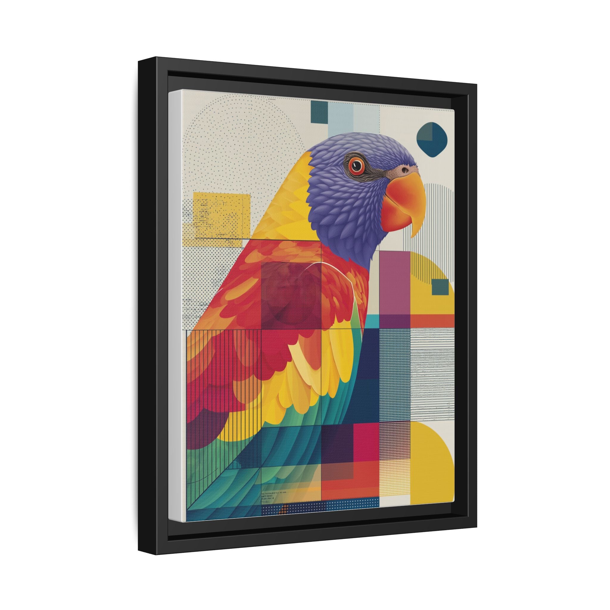 Prismatic Parrot: Geometric Deconstruction, Modern Abstract Art   |    Custom Orders Available