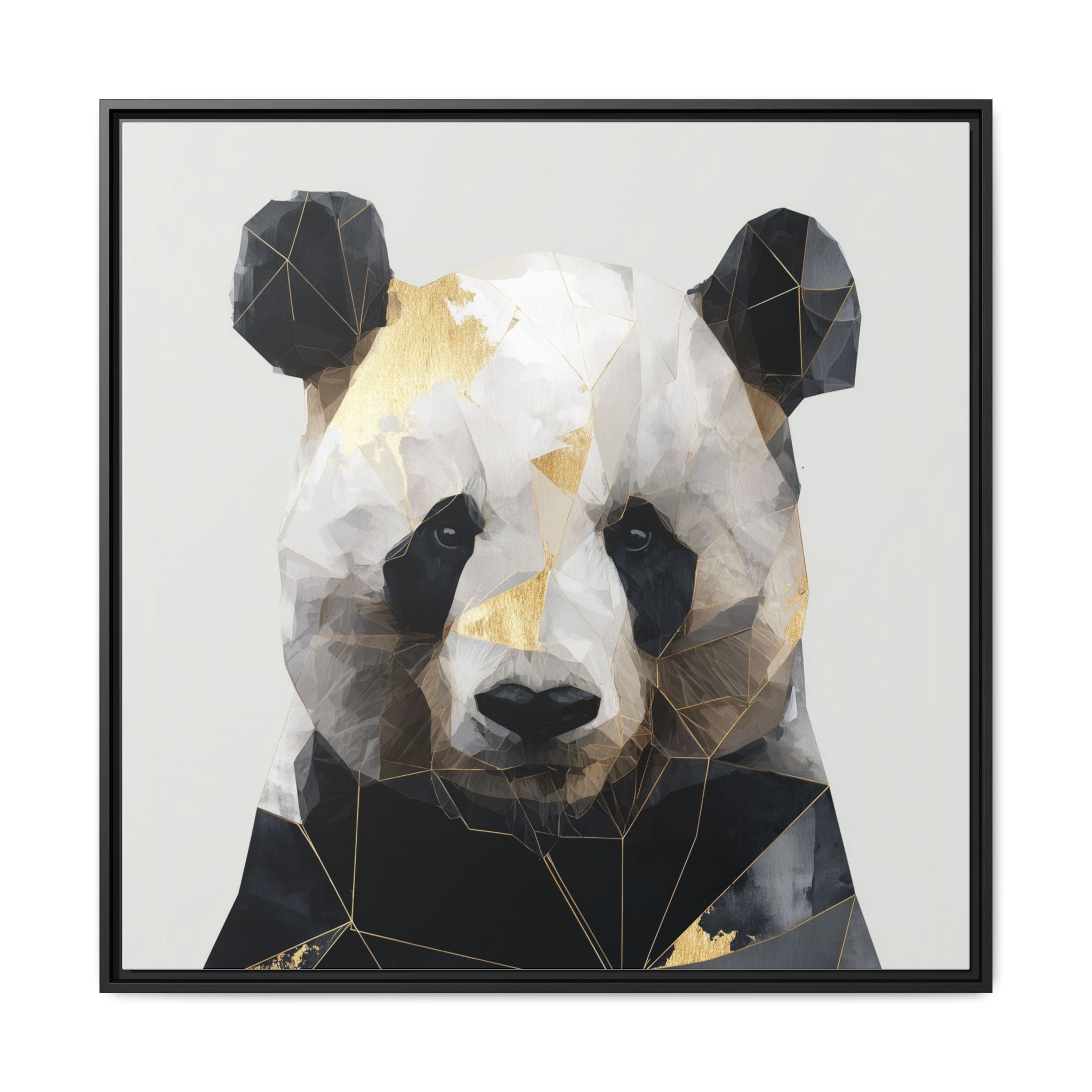 Fractal Panda: Geometric Digital Art, Low Poly Wildlife Portrait   |  Personalized & Custom Orders Available