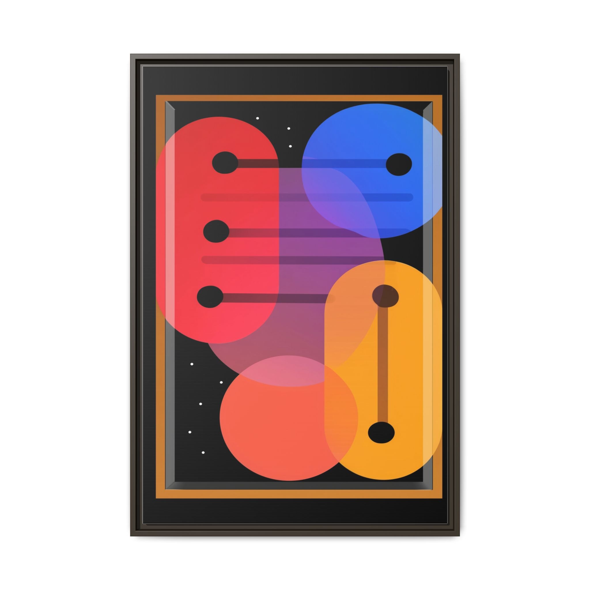 Celestial Geometry: Organic Shapes in Motion, Digital Abstract Composition, Vibrant Color Intersections   |   Custom Orders Accepted