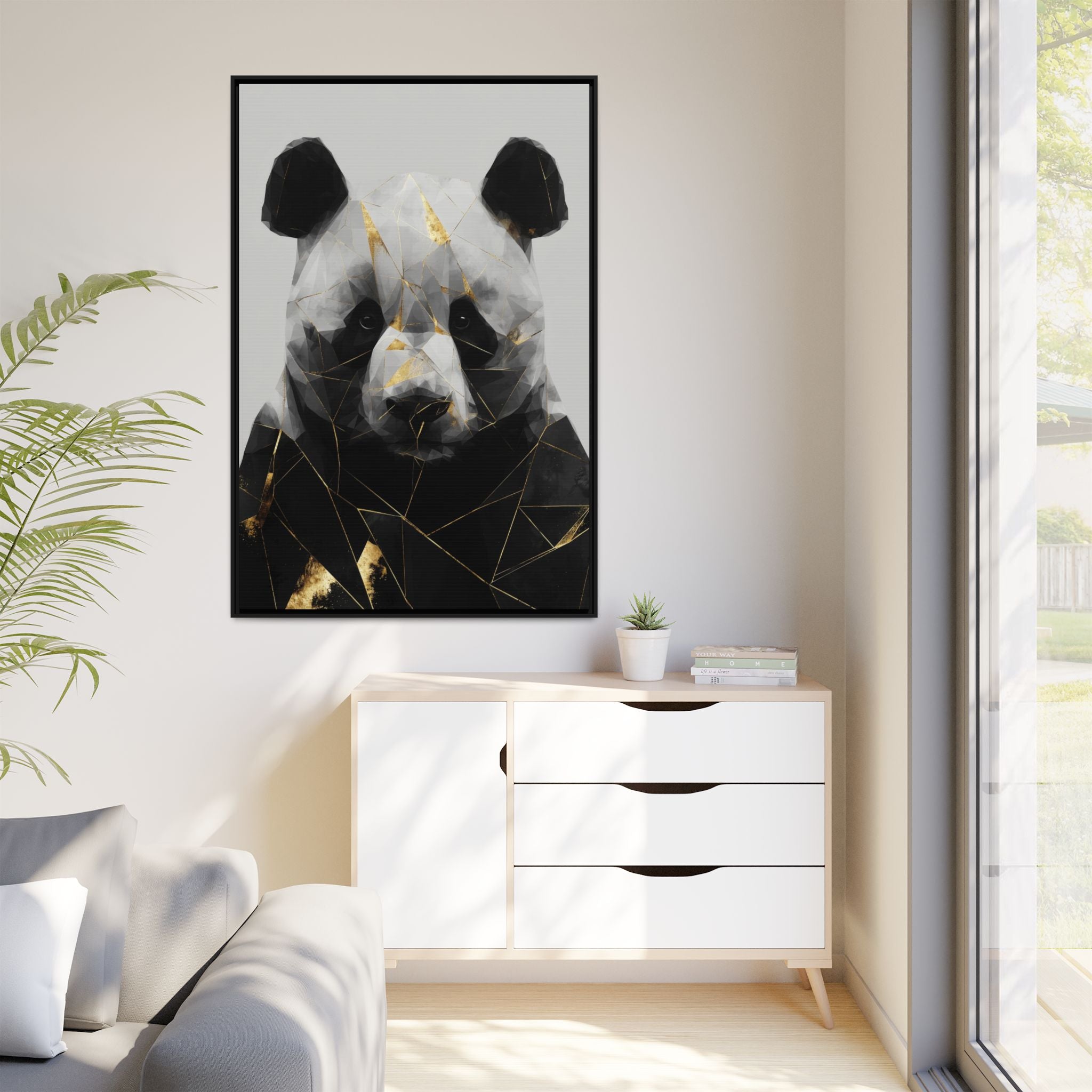 Fractured Panda: Geometric Wildlife Art, Low-Poly Contemporary Portrait   |  Personalized & Custom Orders Available
